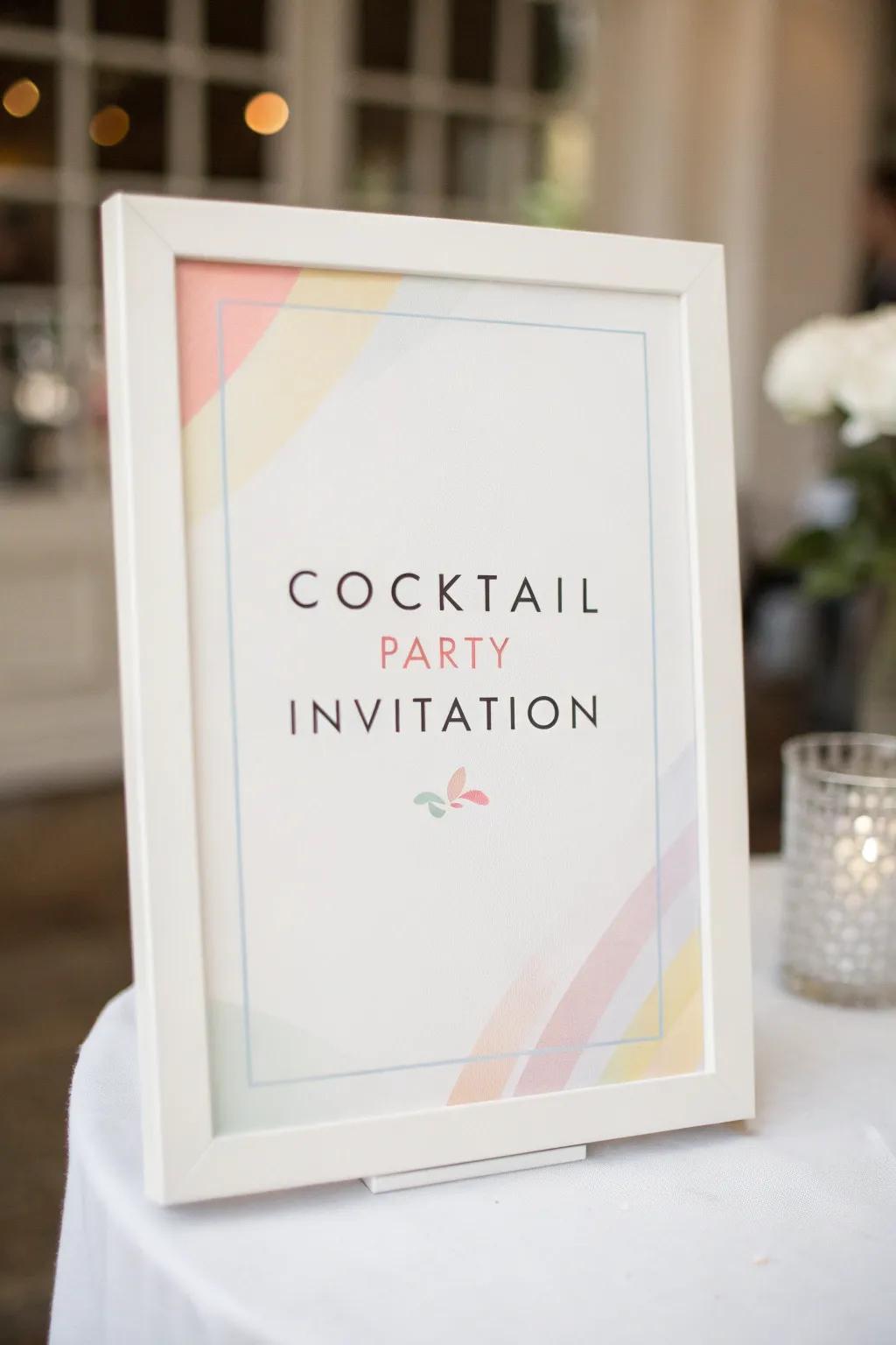 Appreciate simplicity with minimalist elegance invitations.