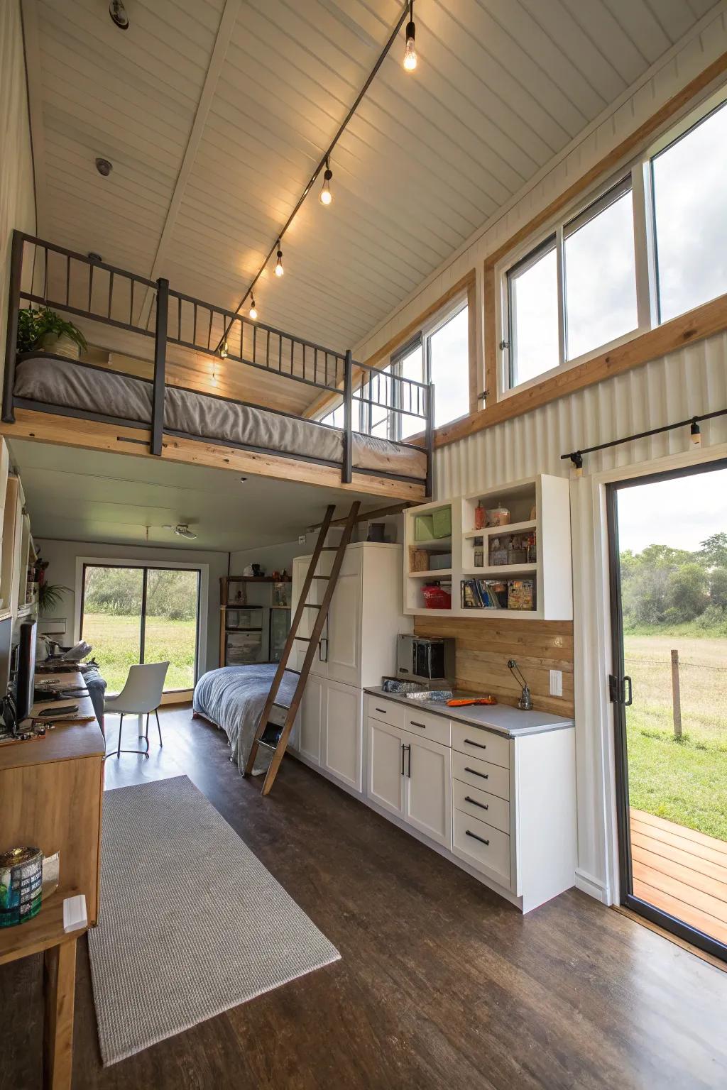 Elevated cube containers enable inventive elevated and storage solutions.