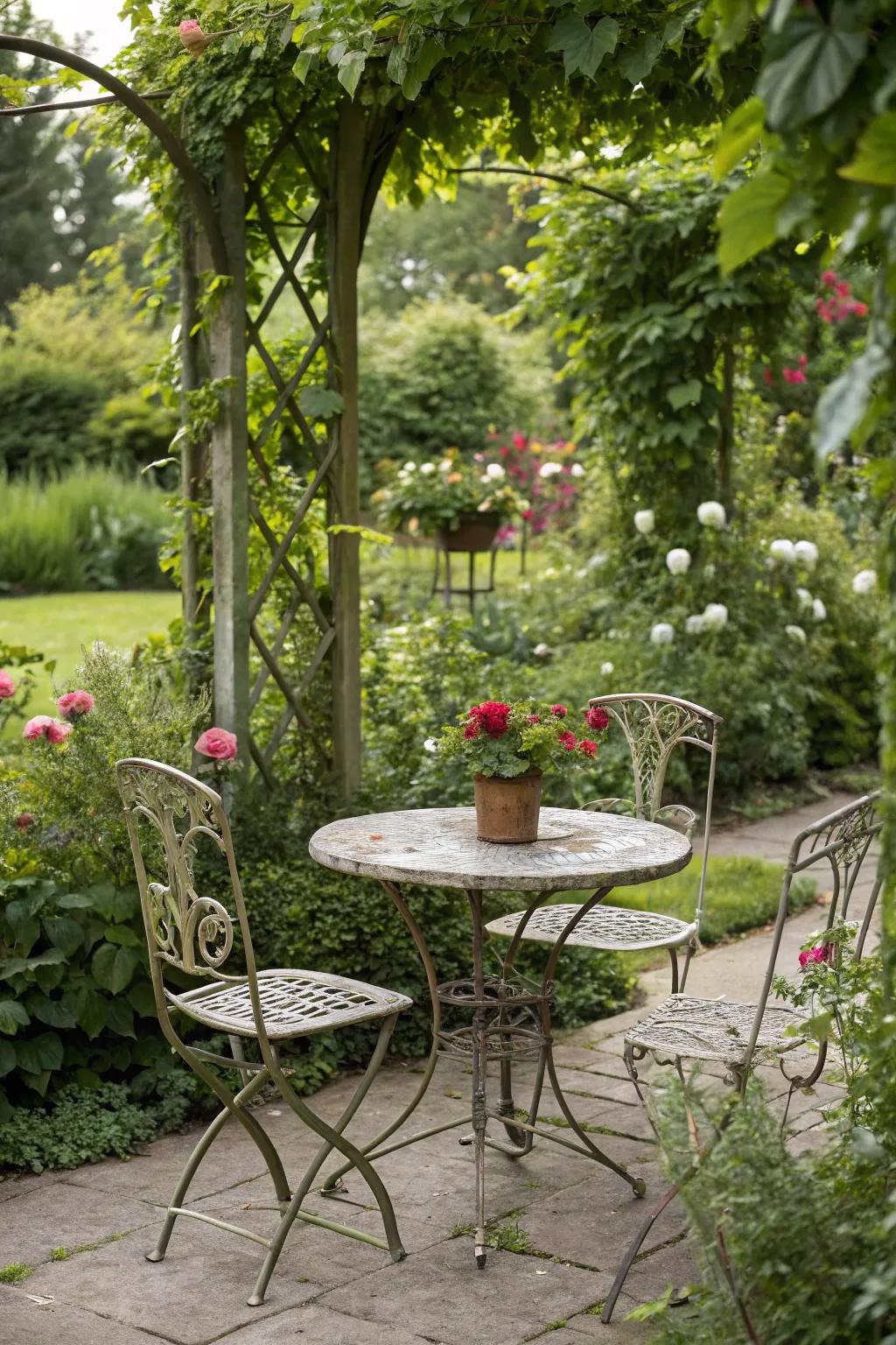 Outdoor seating encourages relaxation and conversation.
