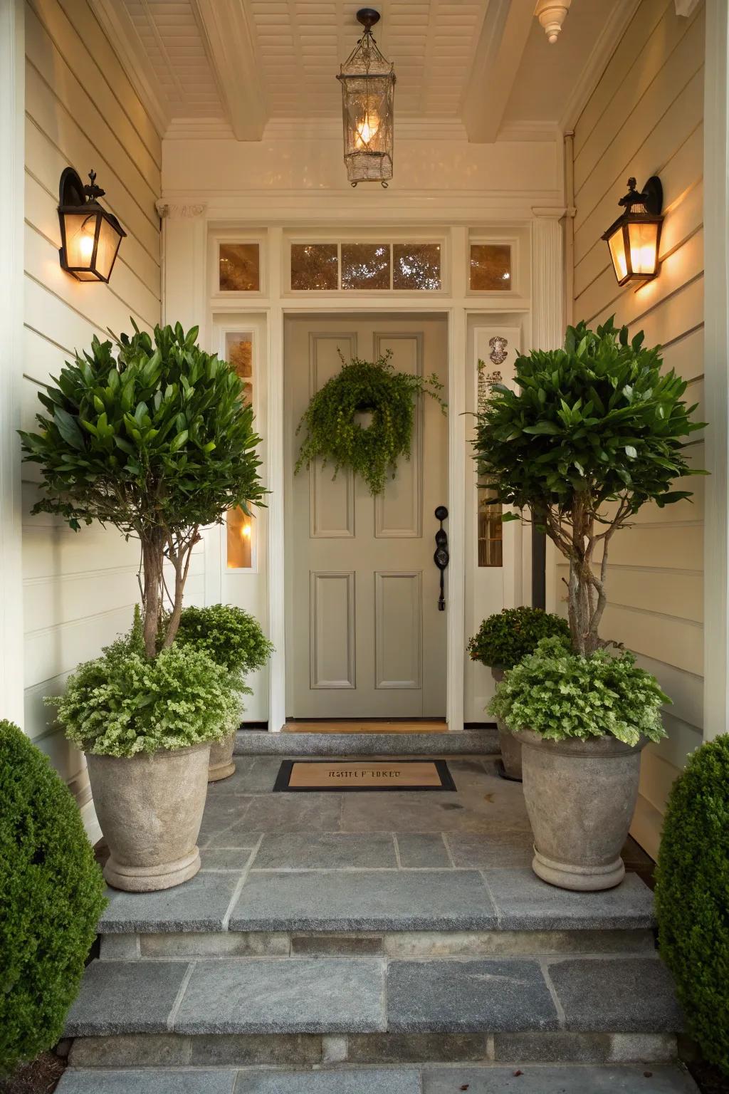 Balanced plants establish an elegant aesthetic.