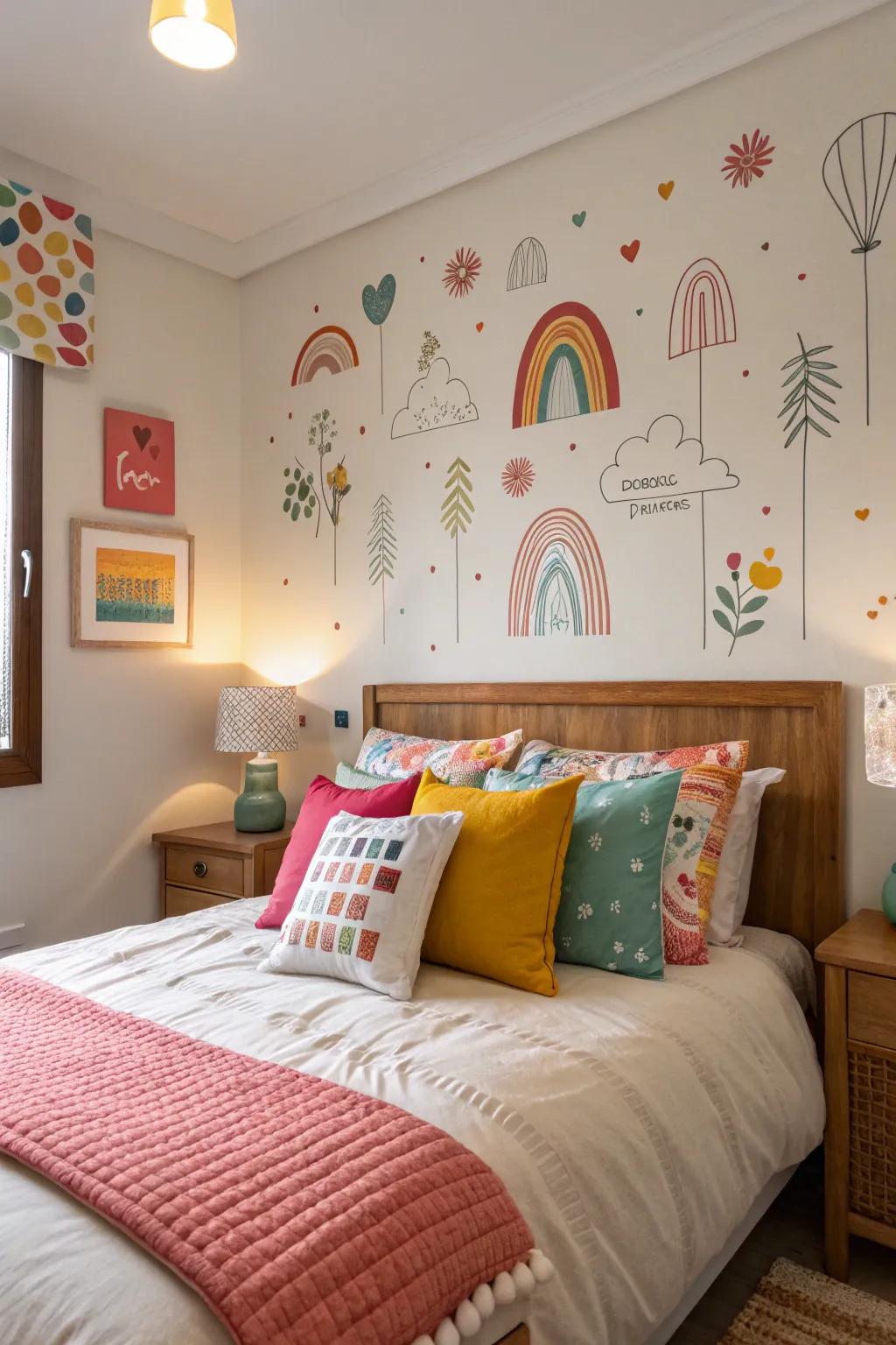 Playful touches add personality and enjoyment to a shared area.