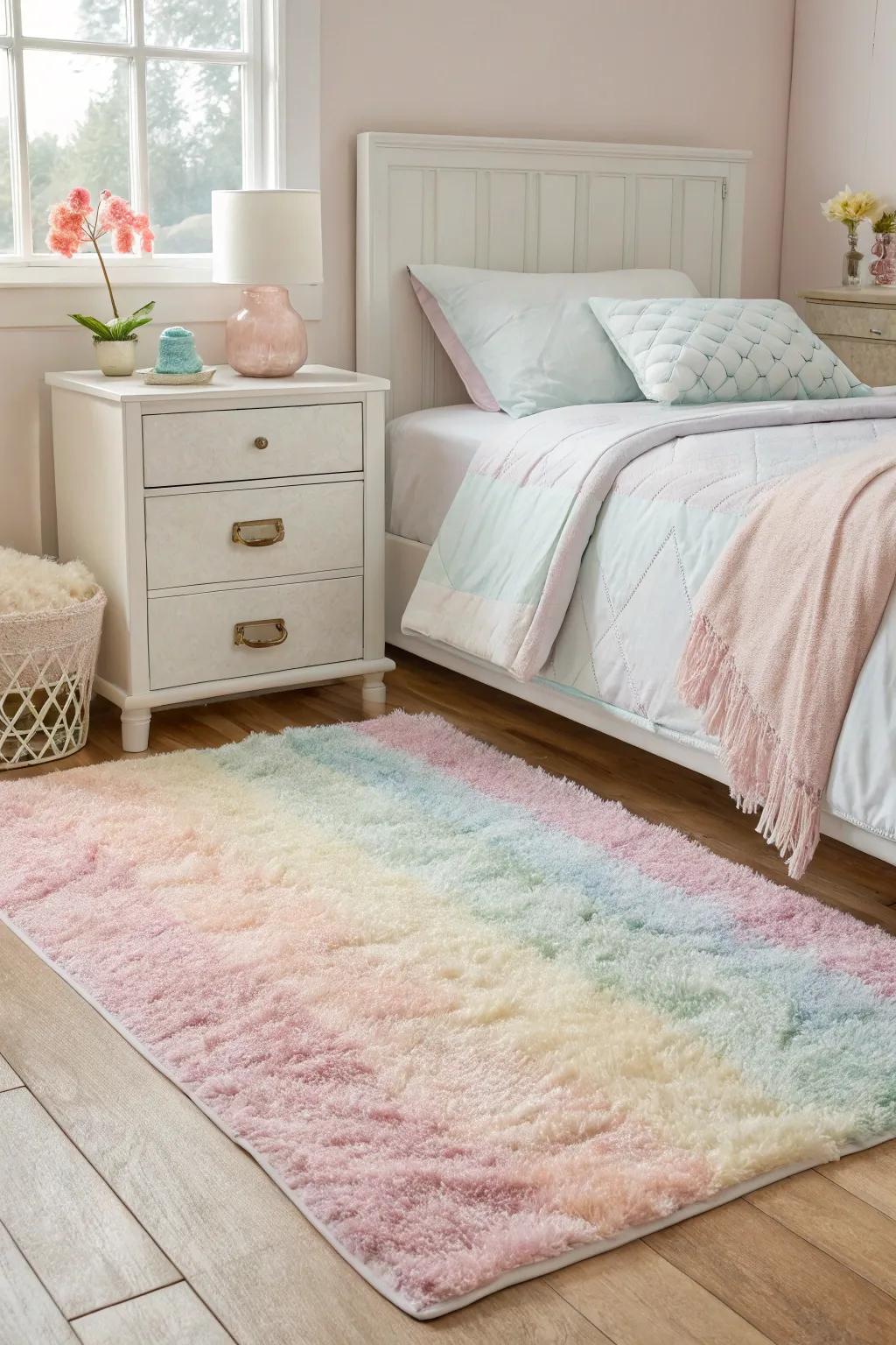 Plush floor coverings introduce warmth and comfort to every room.