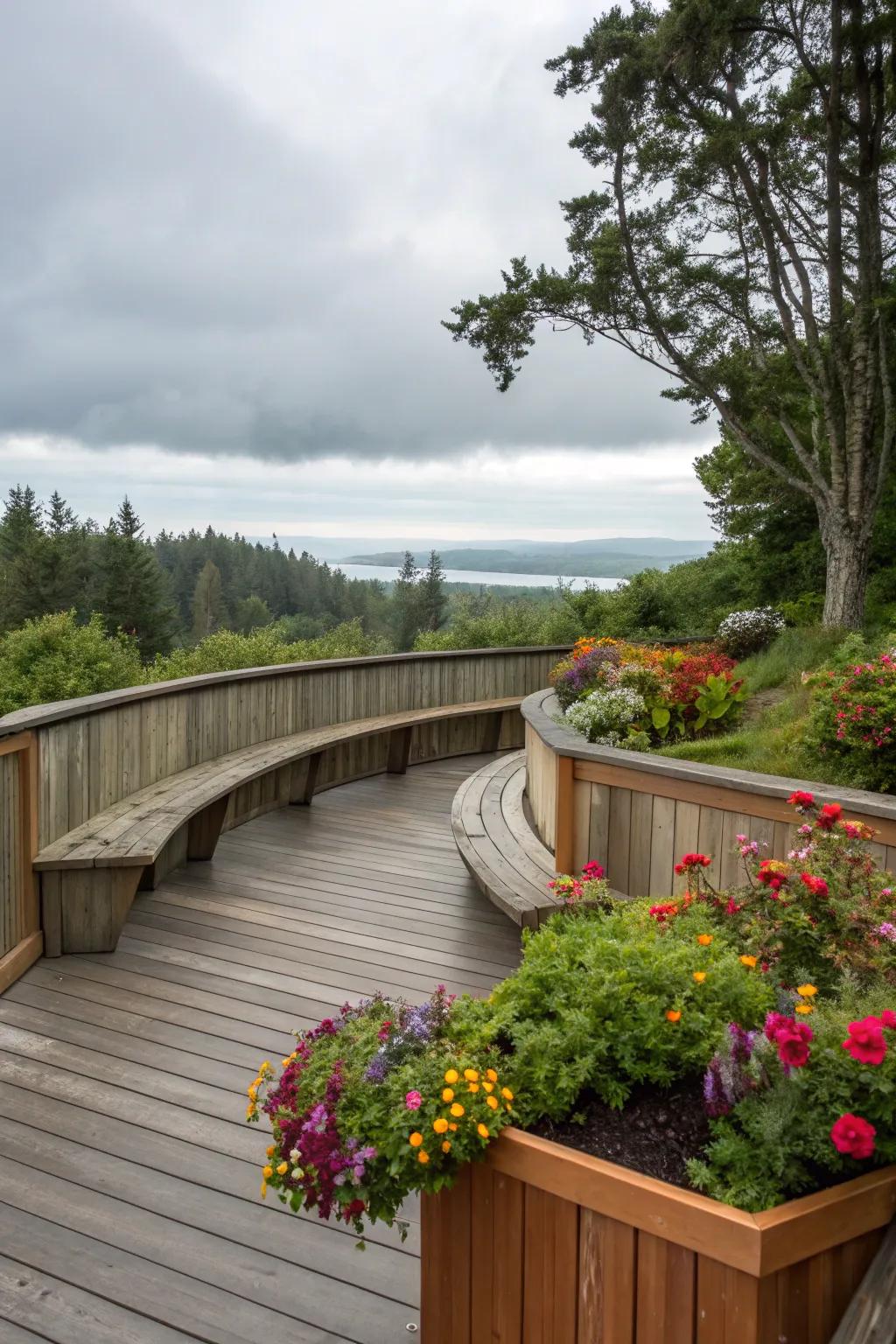 Elegant curves creating a natural flow.