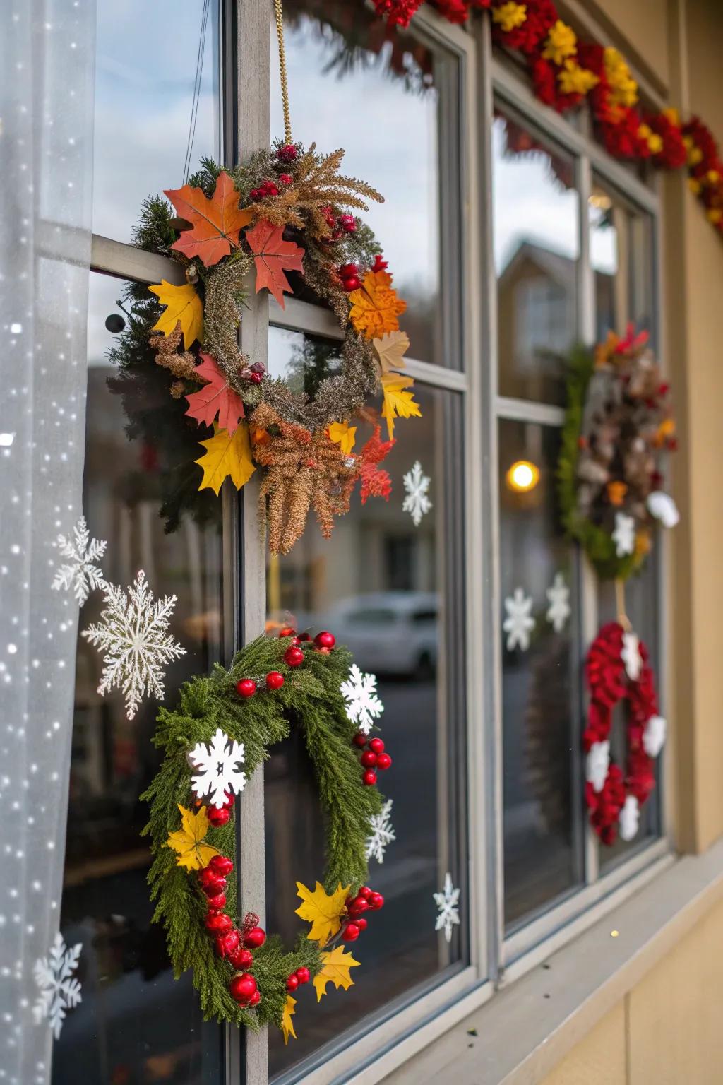 Seasonal embellishments contribute prompt charm and festivity to your windows.