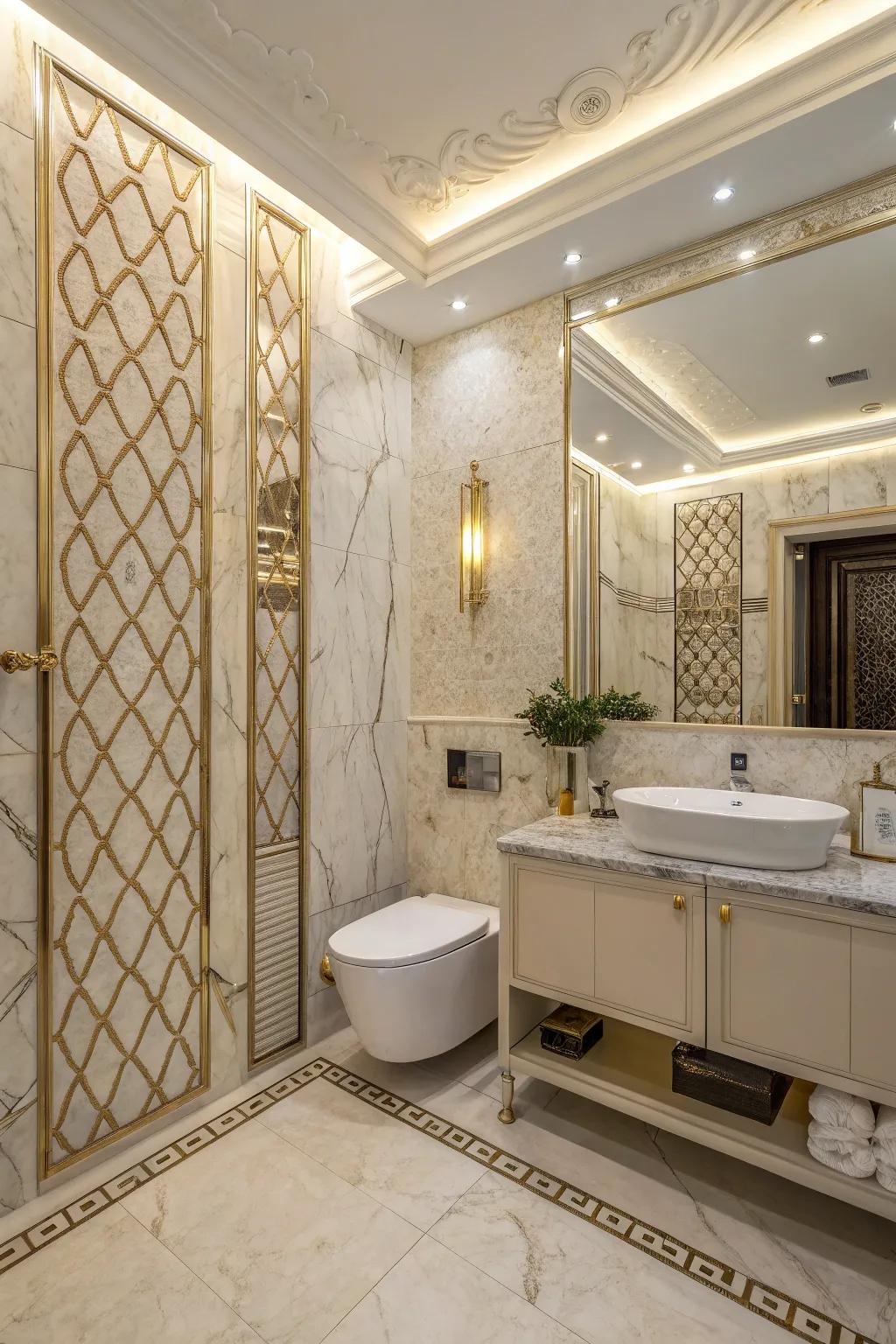 Luxury bathroom surfacing for seamless design.