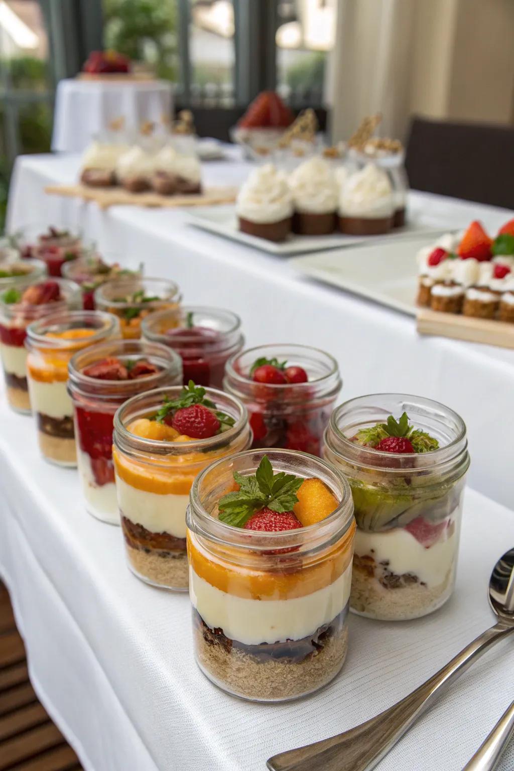 Customized individual sweet pots that enchant visitors.