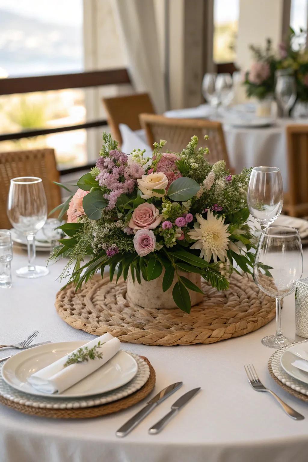 An airy design keeps your dining space open and inviting, perfect for conversation.