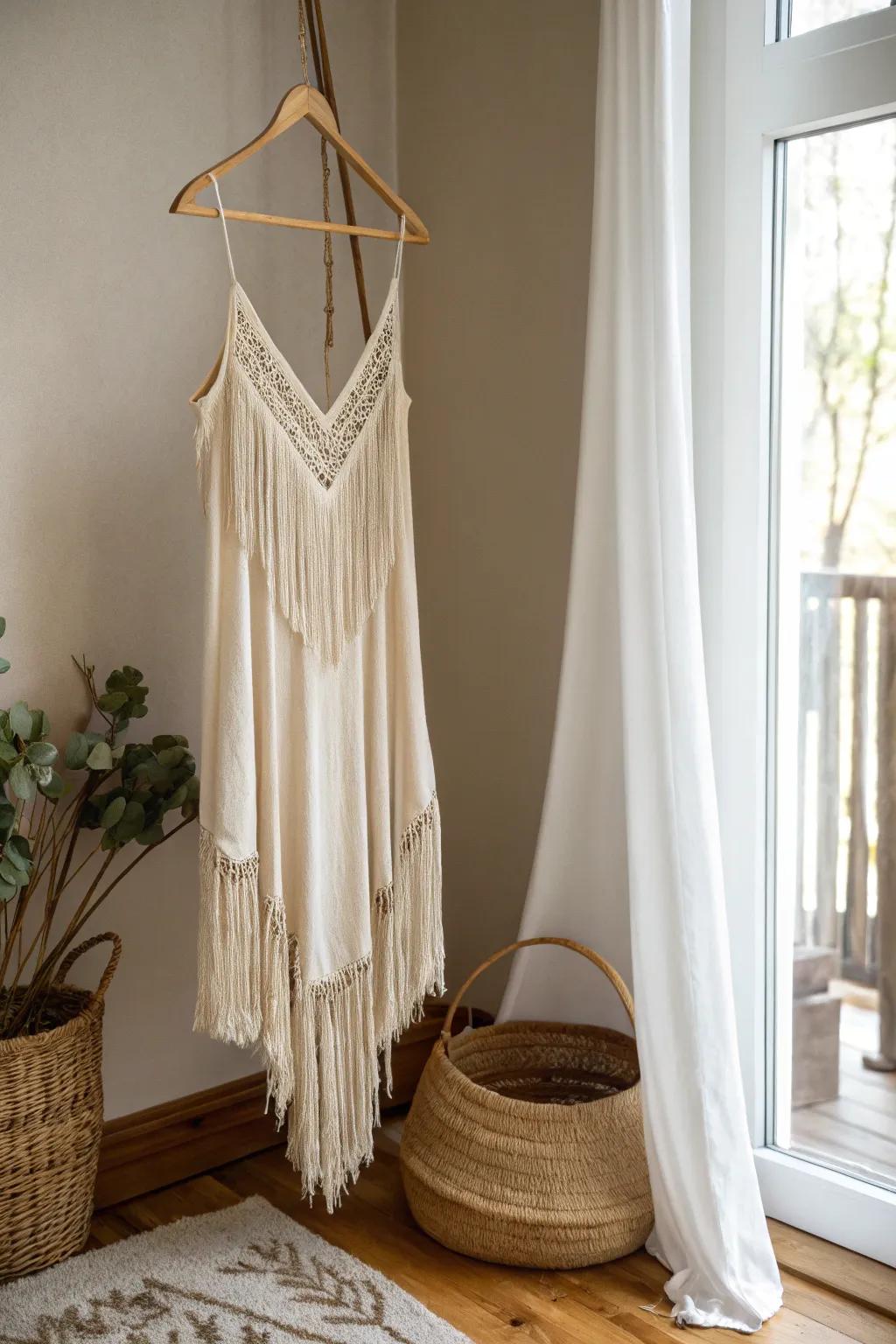Elevate your style with a hint of bohemian fringe.