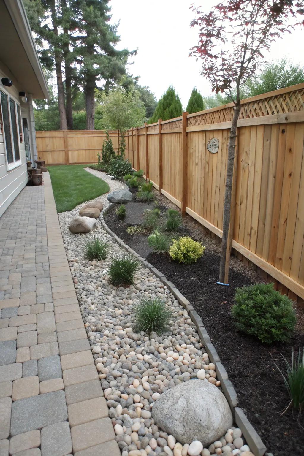 Ornamental aspects bring beauty and peacefulness to the zone.