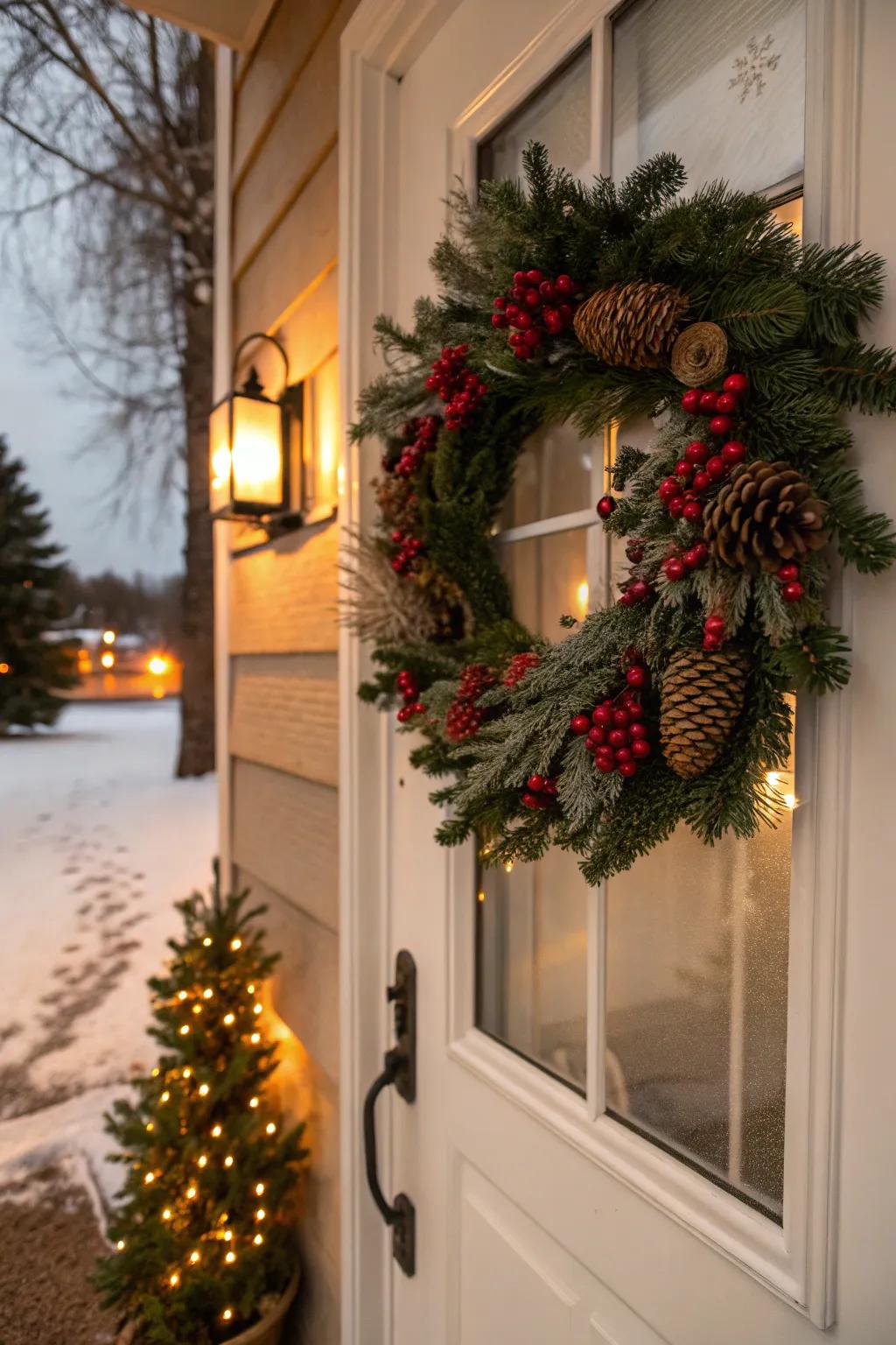 Disseminate seasonal cheer with joyful wreaths.