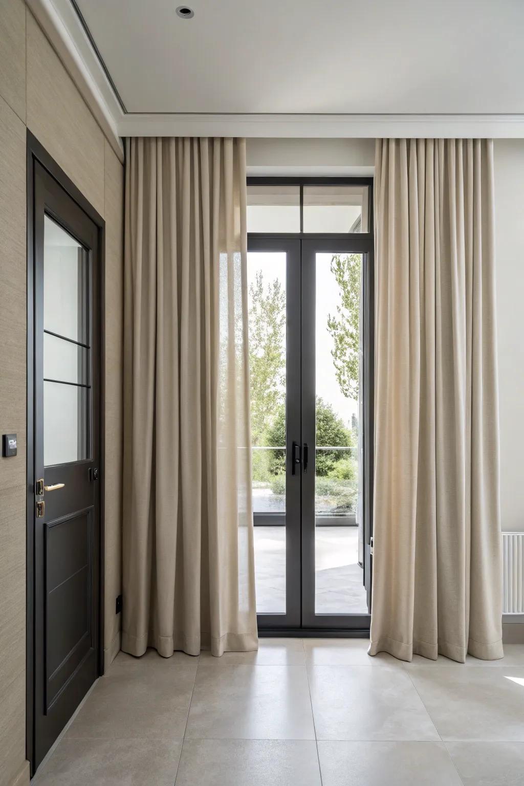 Realize a sleek, contemporary aesthetic with understated drapes.
