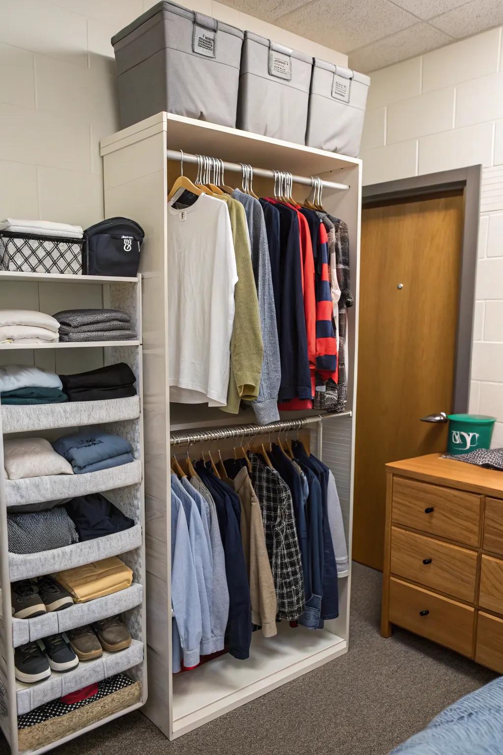 Make the most of your closet by organizing it smartly.