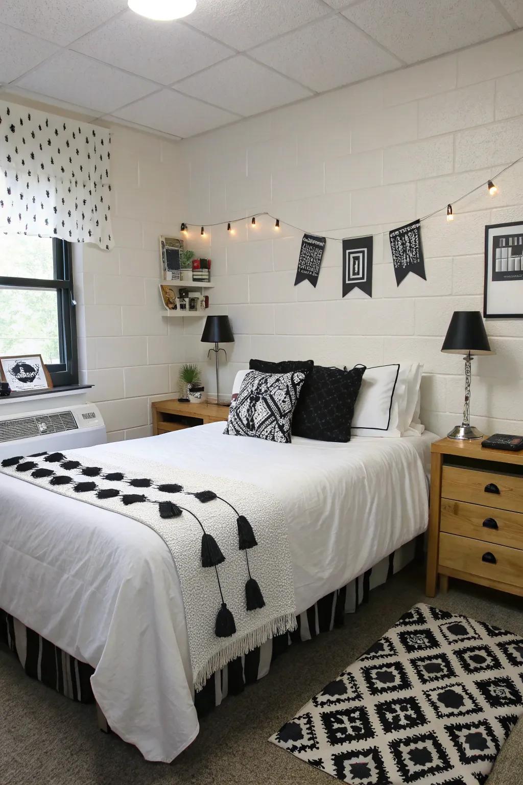 Black and white presents a timeless and elegant style.
