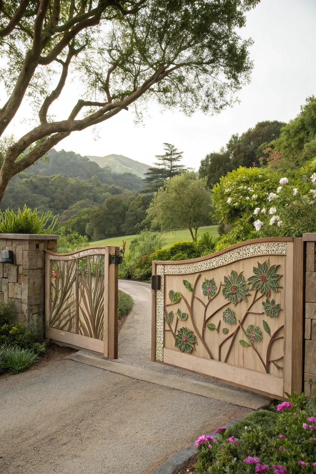 An organic-inspired gate that integrates beautifully with its surroundings.