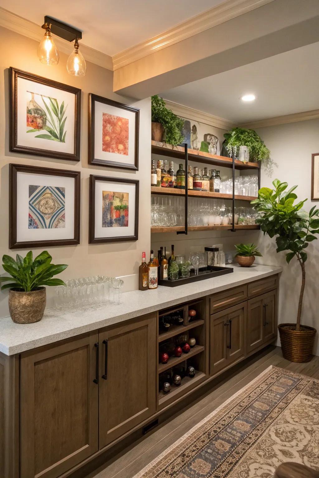 Personal touches make your bar uniquely yours.