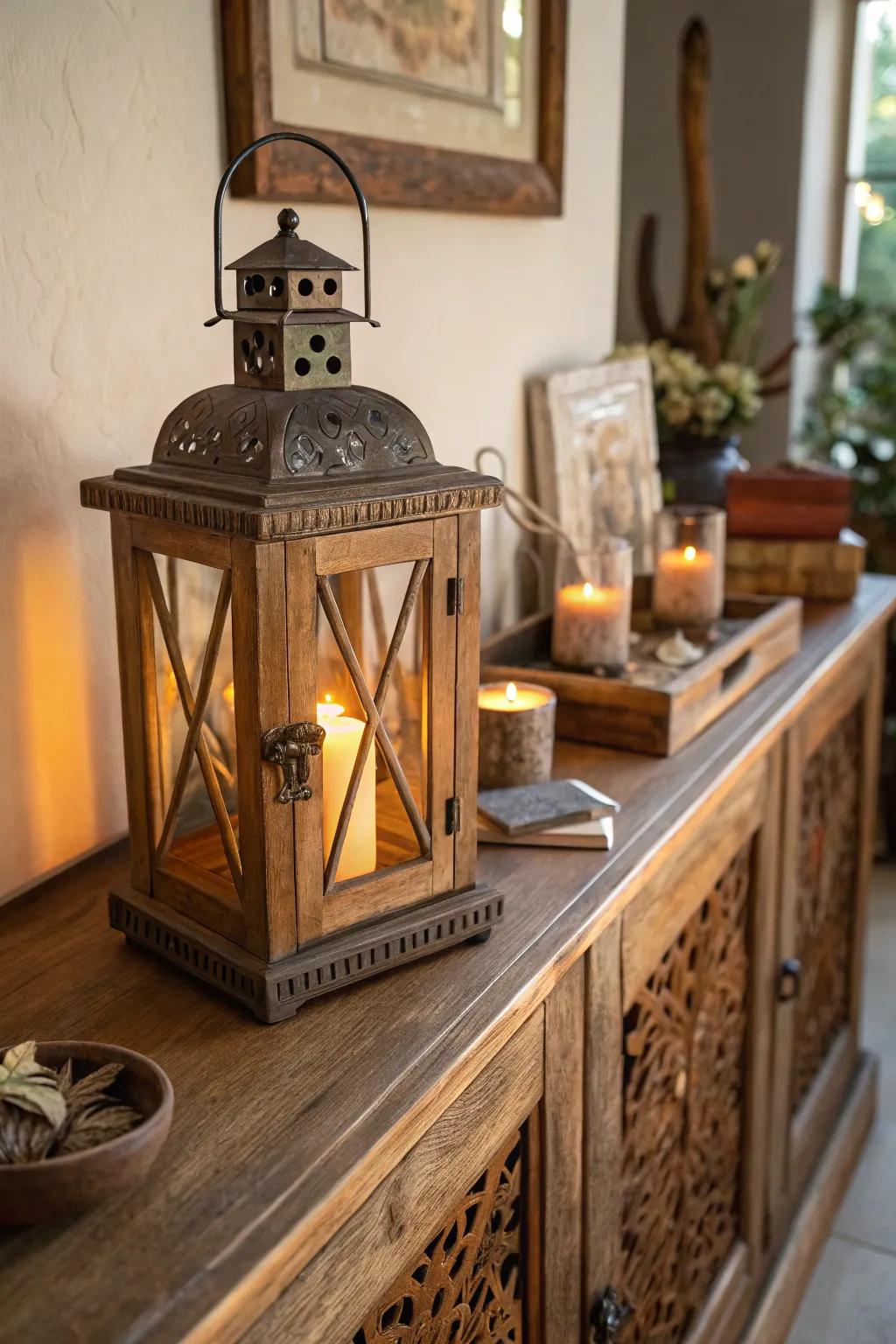 Country-style lanterns introduce timeless charm to any décor.