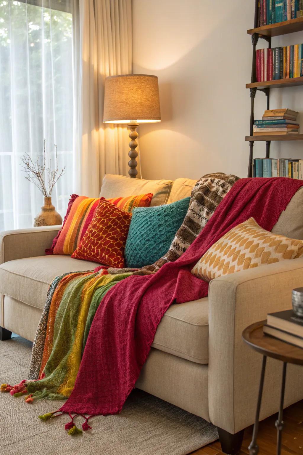 Plush fabrics amplify comfort and style.