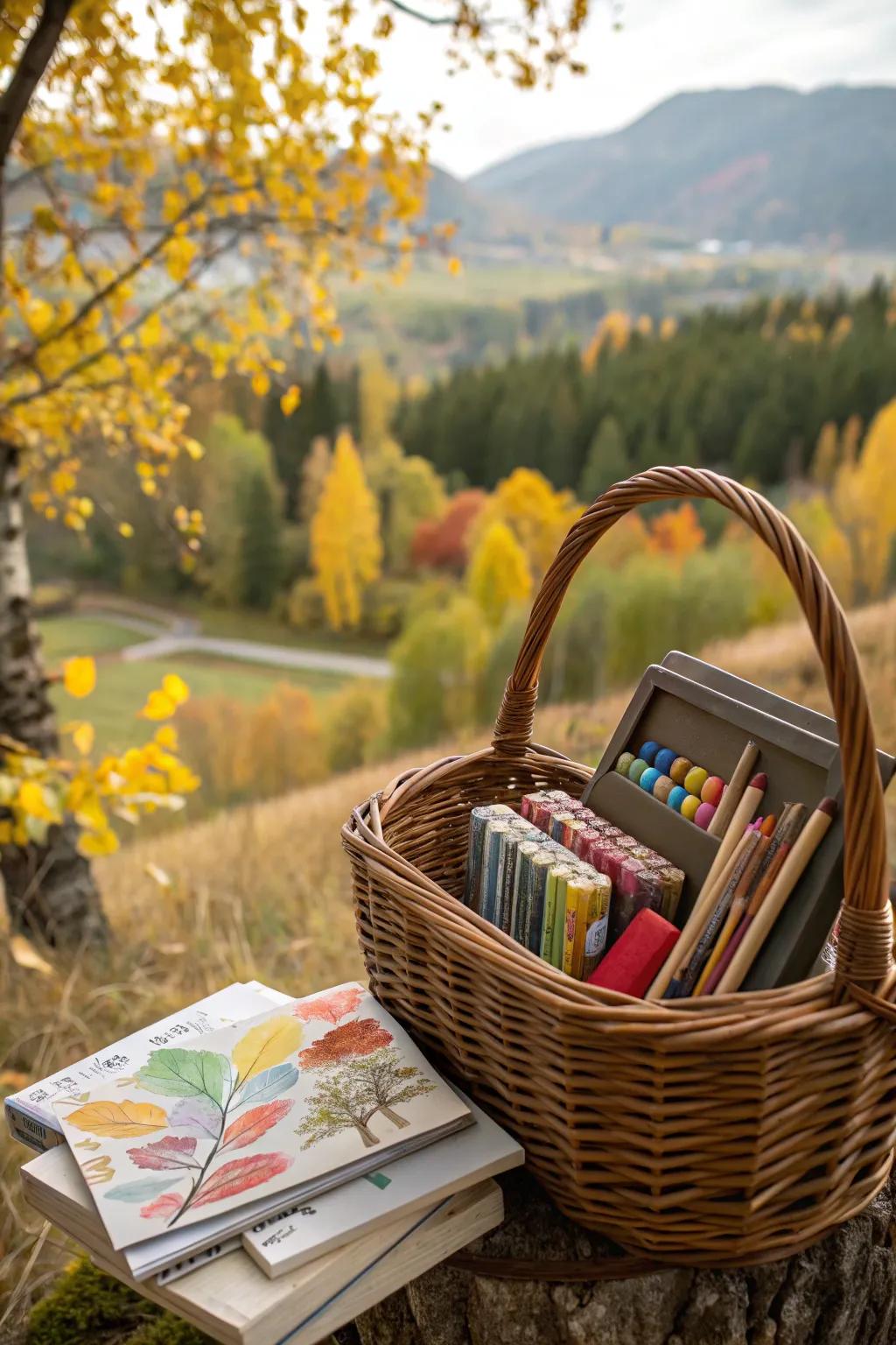Inspire creativity with art supplies that celebrate fall's beauty.