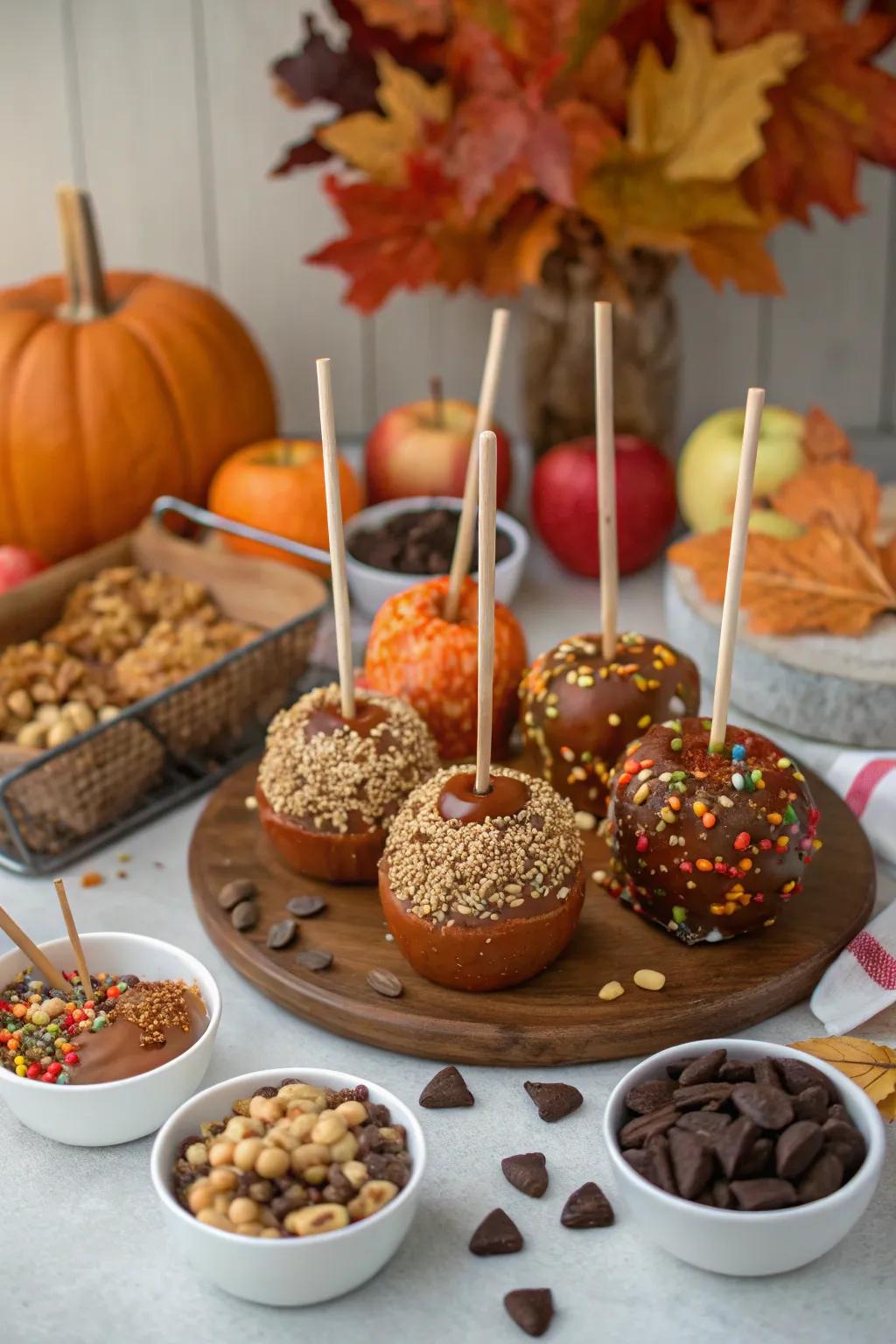 Entice visitors to design their own toffee fruit creations at your birthday celebration.