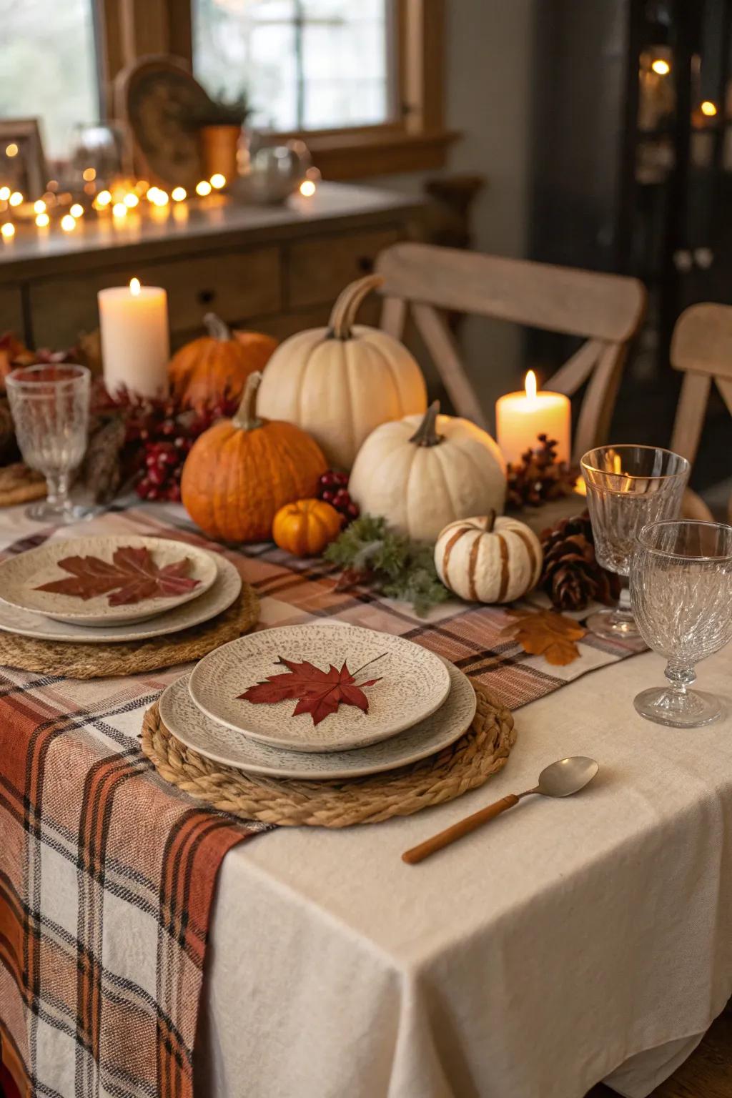Inviting feels enhance the fall theme through warmth and style.