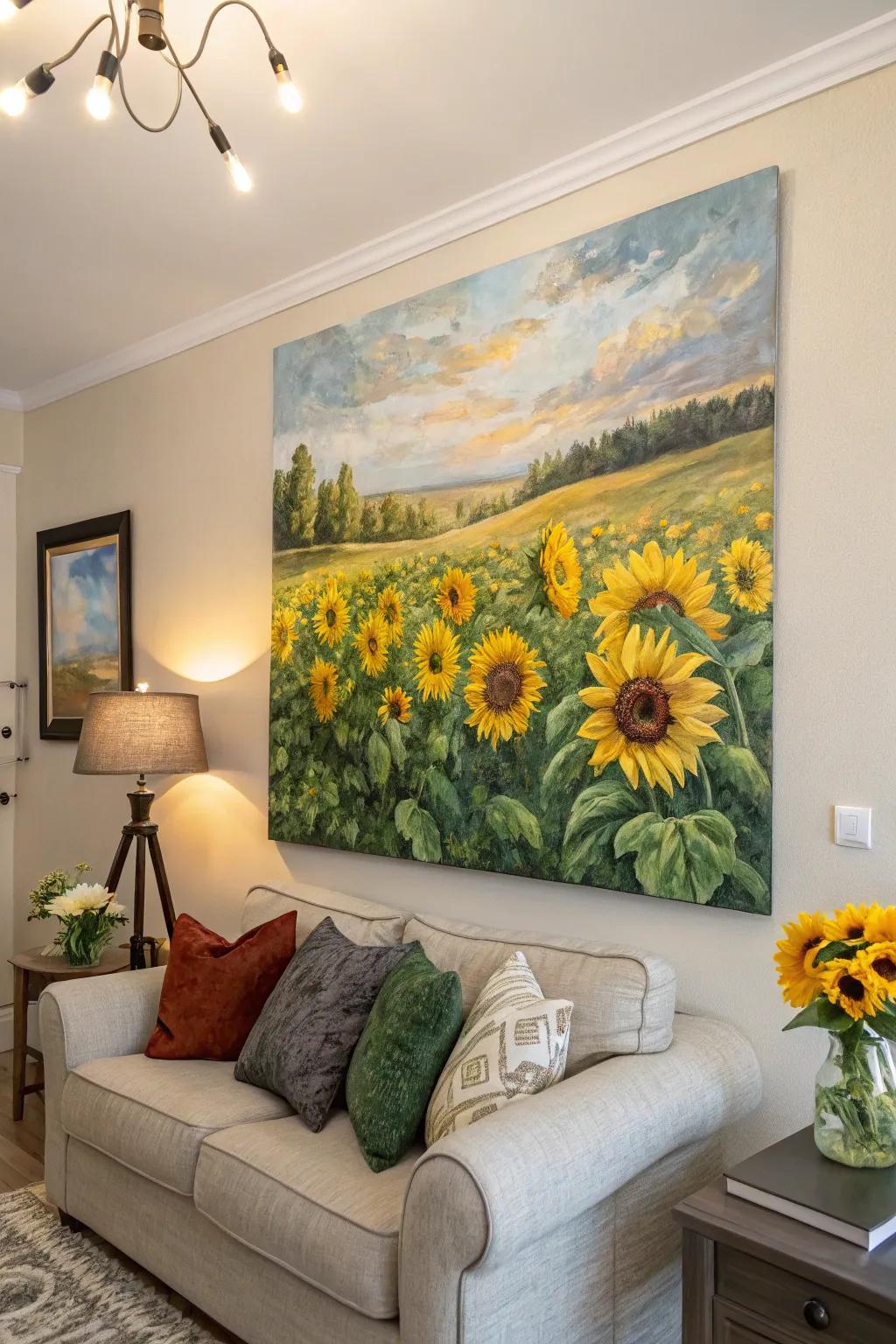 Sunflowers inject sustained happiness into autumn days.