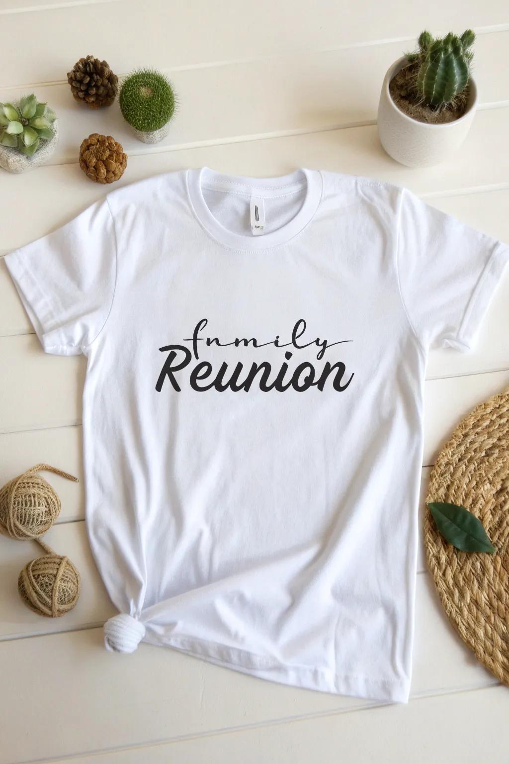 Elevate your family reunion with a touch of style and personal flair. #TypographyMagic