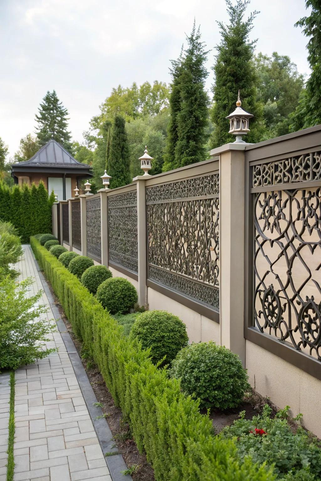 Complex patterns turn your fence into an artistic focal point.