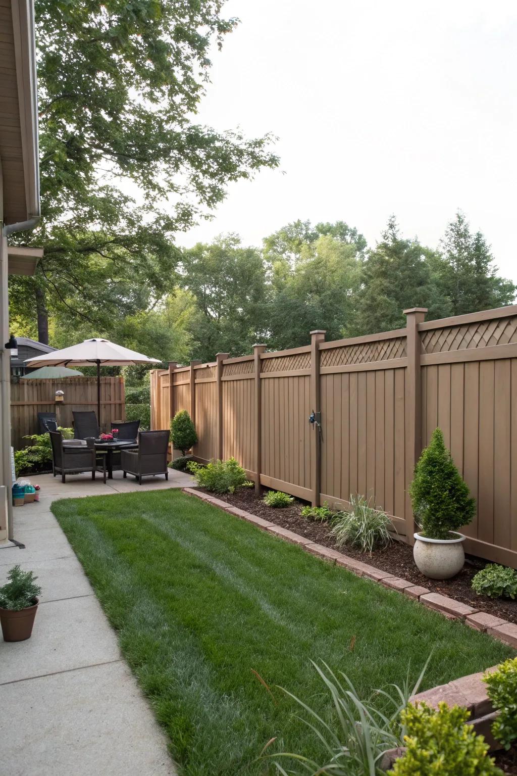Achieve privacy without sacrificing style with a sturdy fence design.