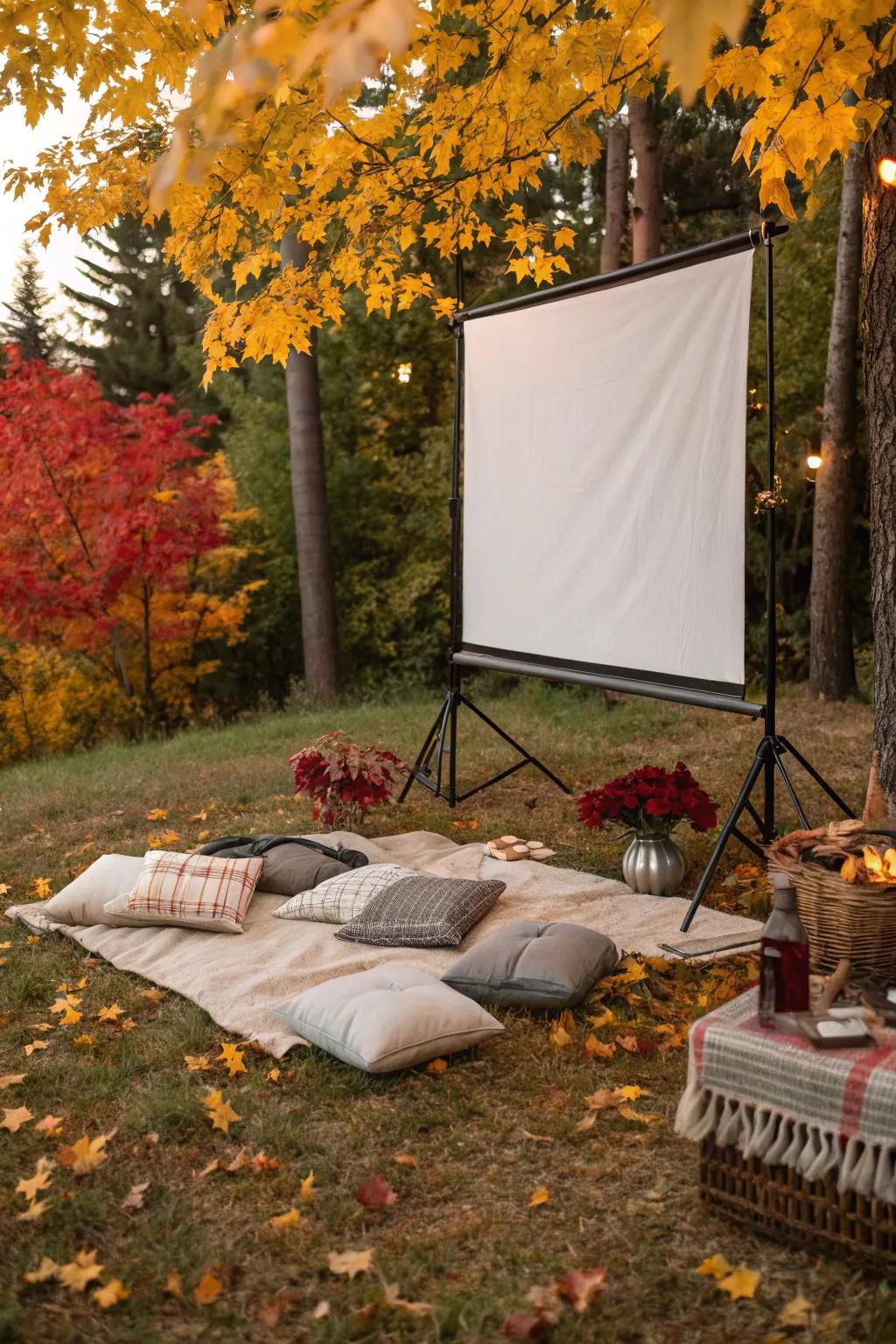 An exterior cinema beneath the constellations is an autumn favorite.