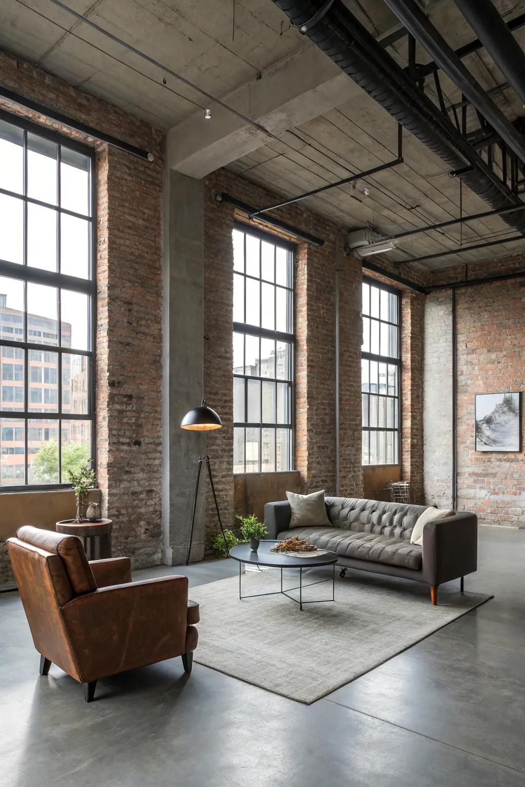 Stone composite floors introduce an urban edge to contemporary designs.