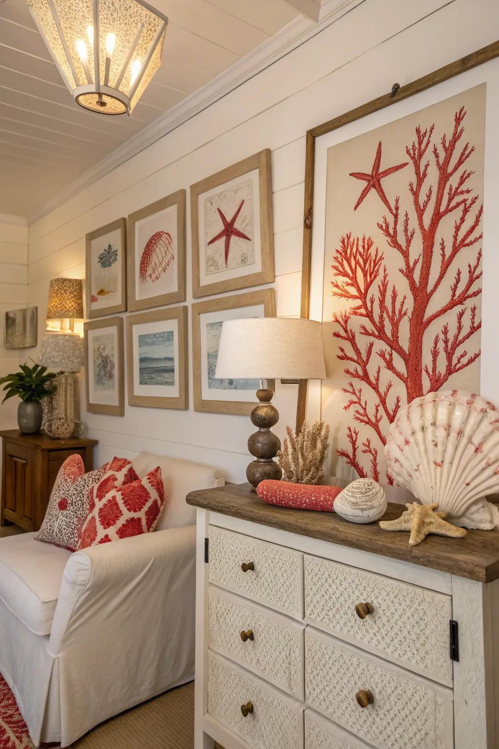 Decorative ornaments give your home a personalized seaside touch.