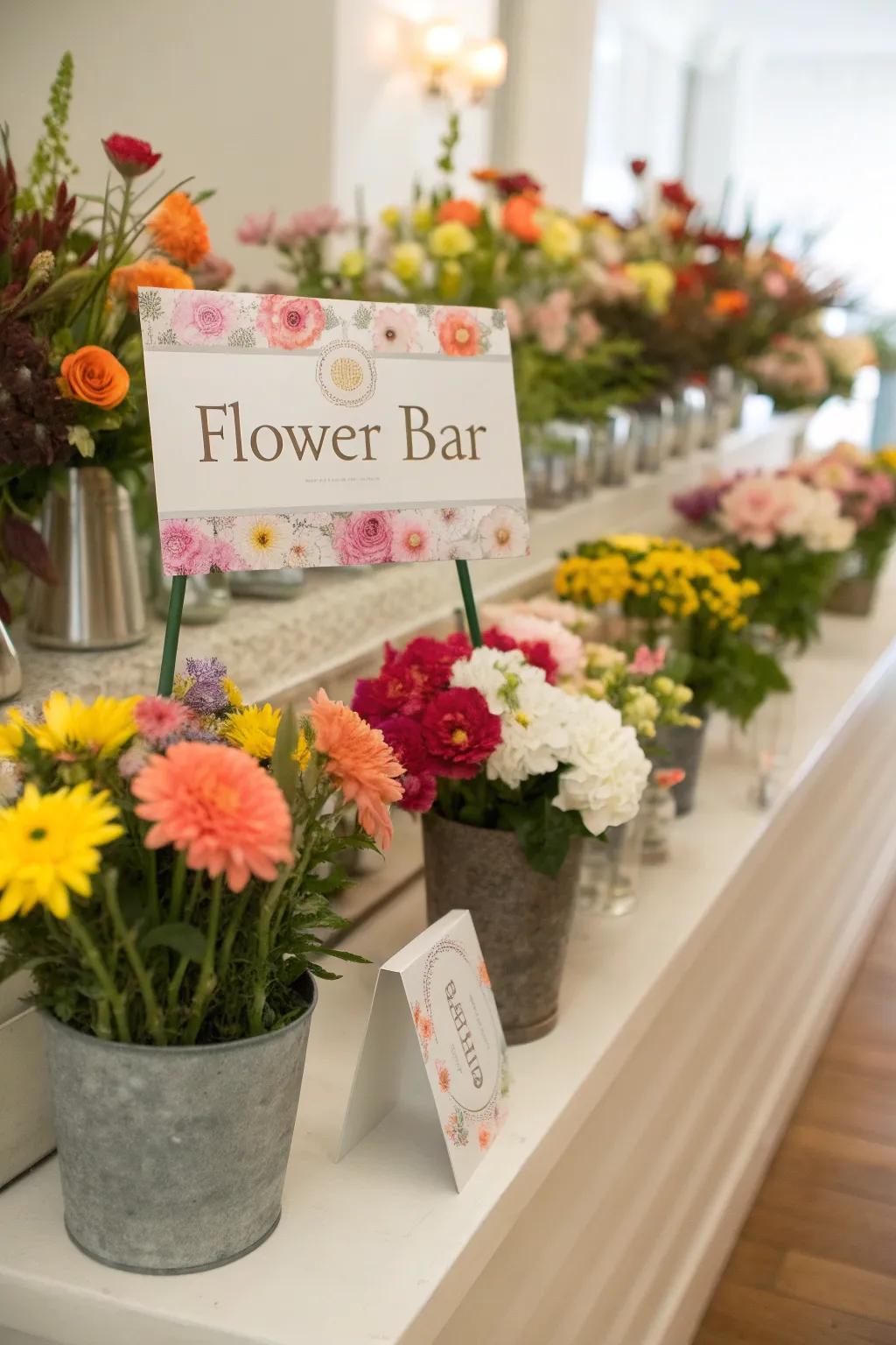 Customized labels make each bouquet unique.