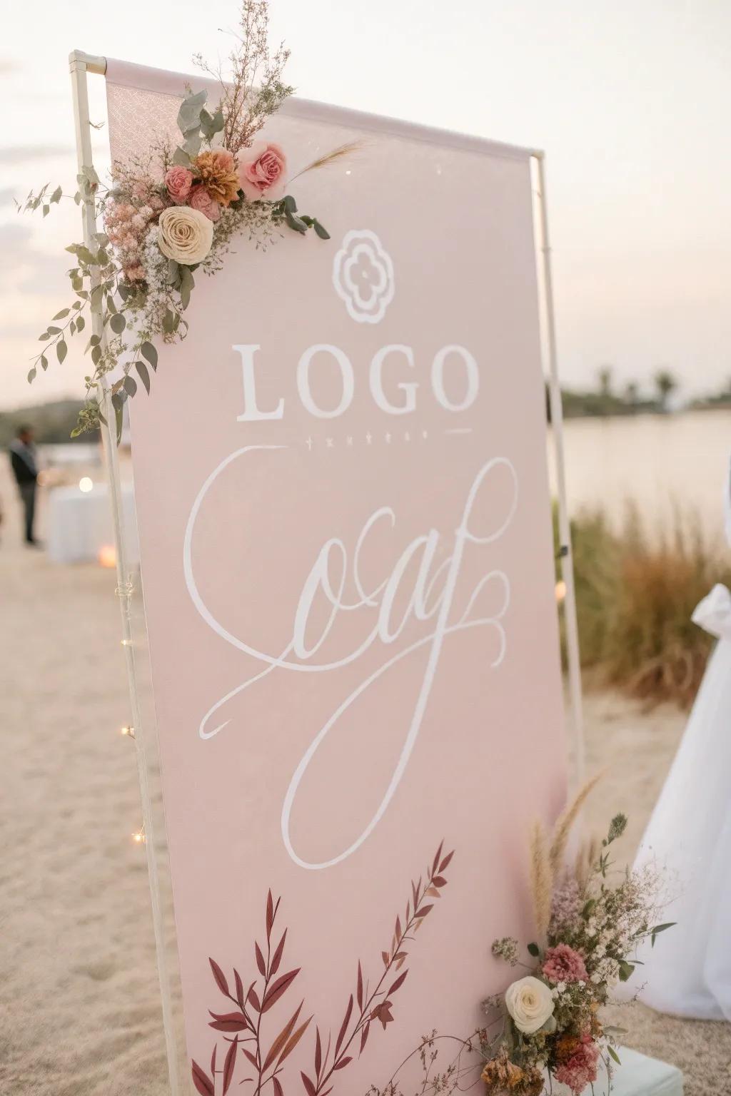 Elegant script typography enhances sophistication.
