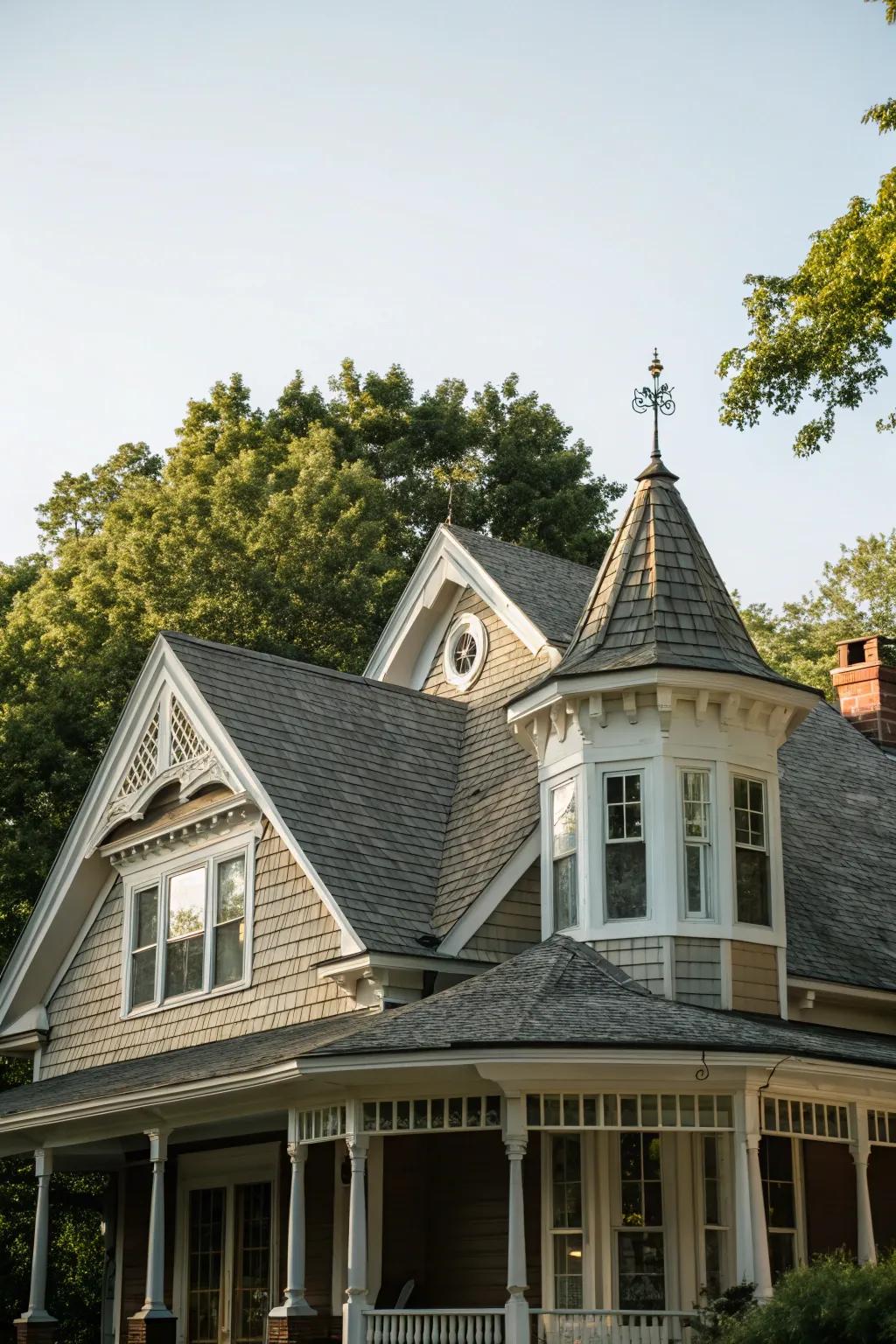 A pointed roof adds architectural interest to your home.