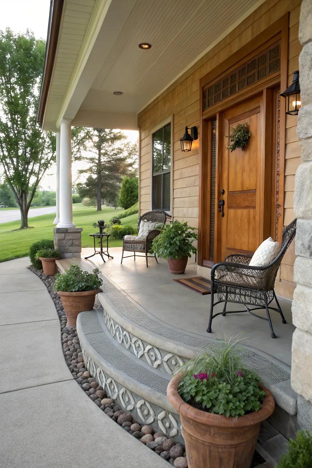 Decorative edges frame your porch perfectly.