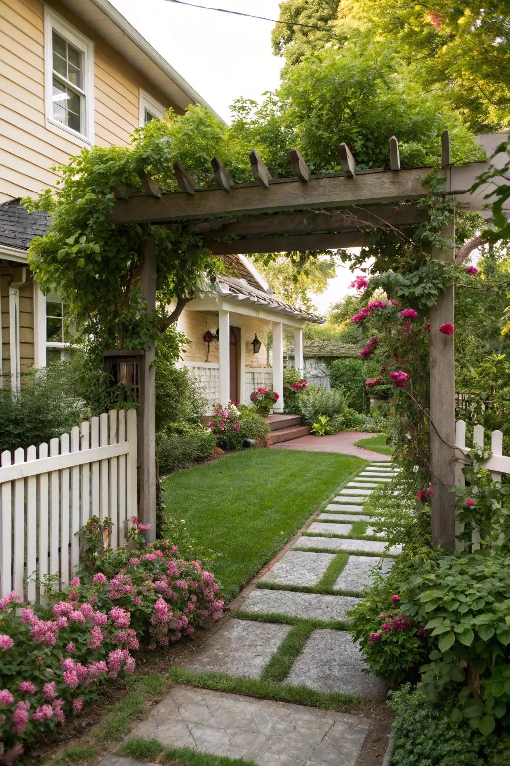 Walkways and entryways present elegant entrance solutions with added privacy.