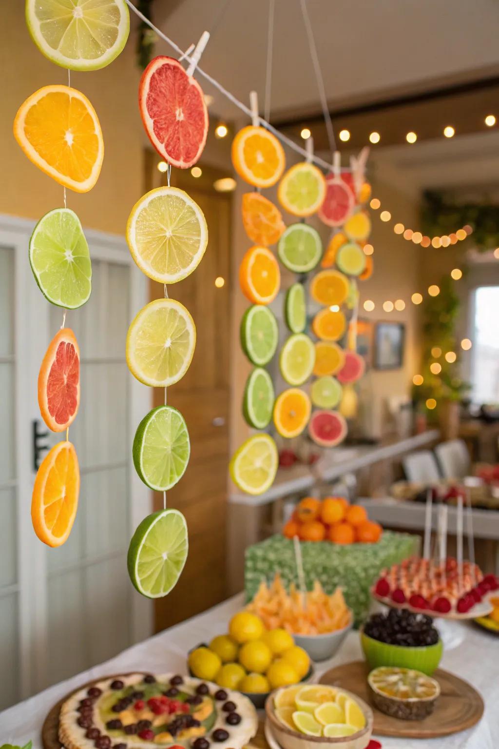 A citrus slices garland that adds freshness and aroma.