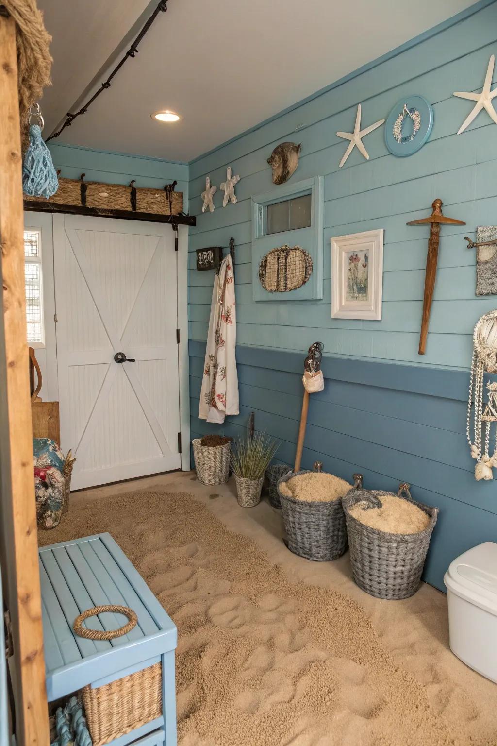 With a seashore-inspired bathroom design, bring the coast inside.