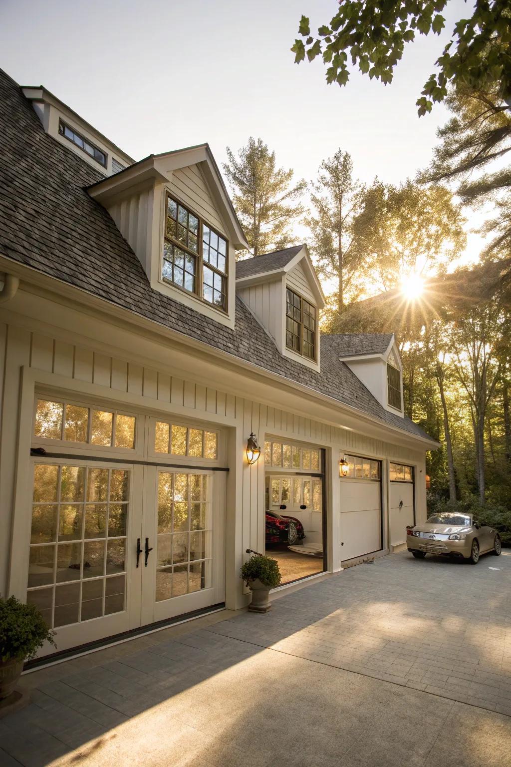 Dormers with windows amplify natural light, creating a more vibrant area.