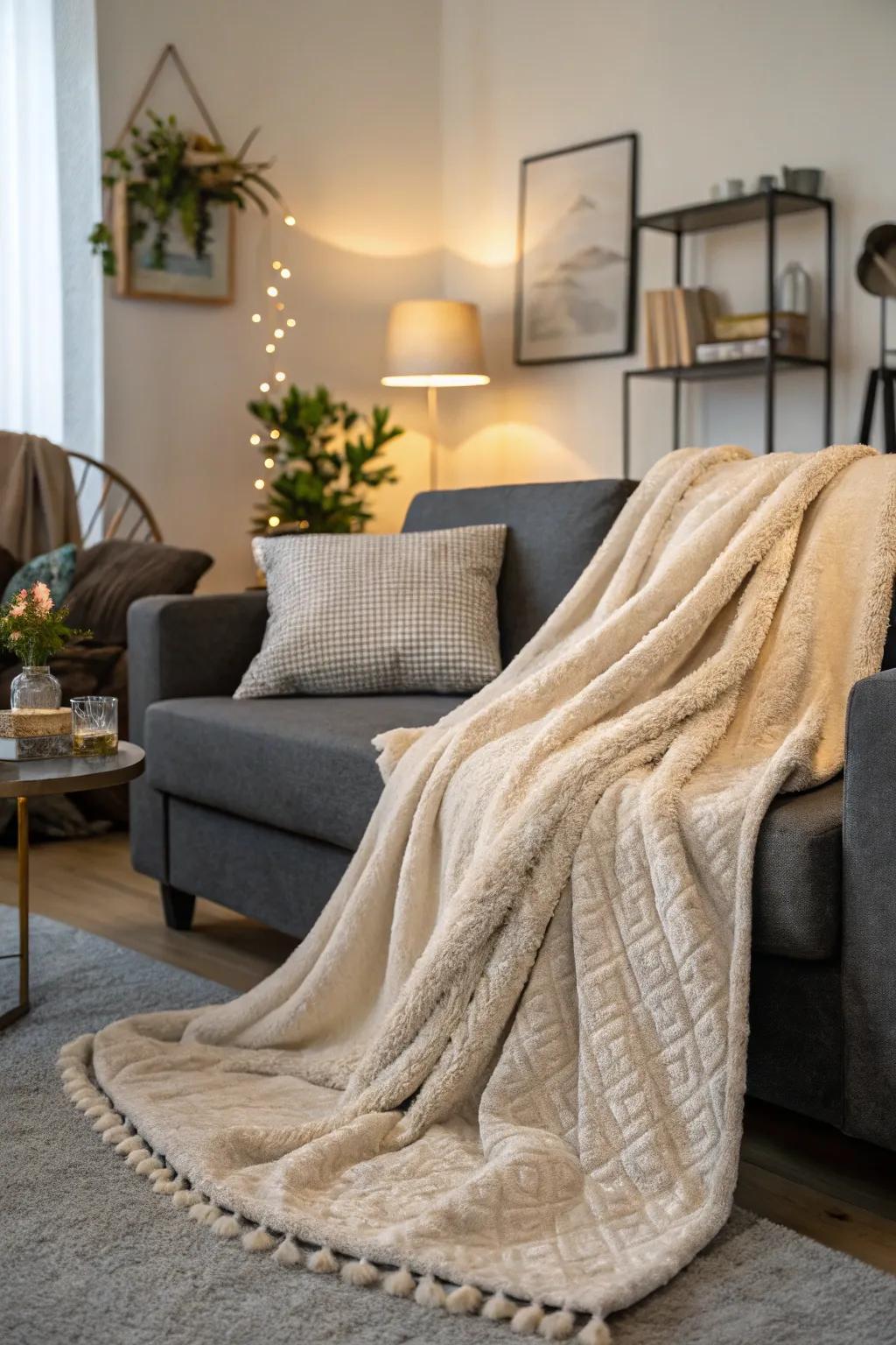 A chic throw that enhances any home's aesthetic.