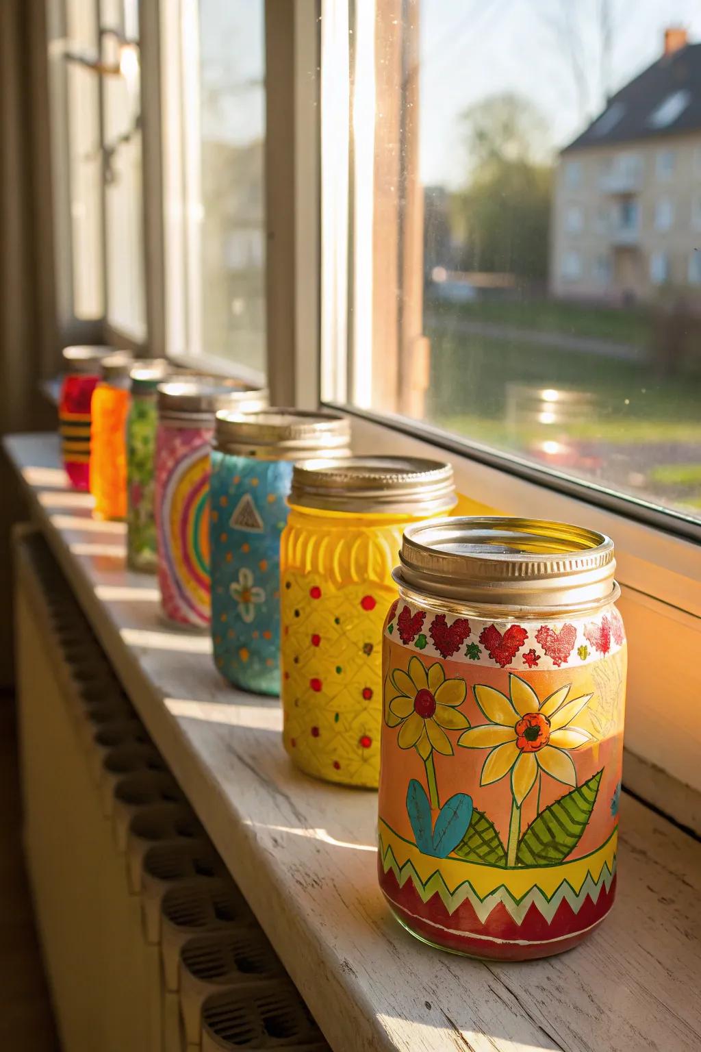 Painted containers bring vibrancy and creative energy to any space.