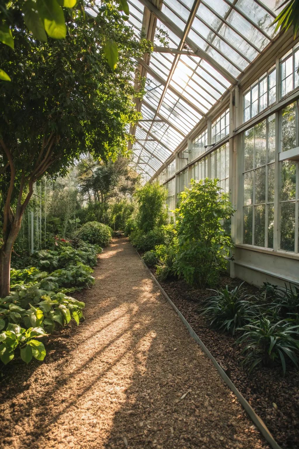 Mulch floors encourage sustainability and a natural setting.