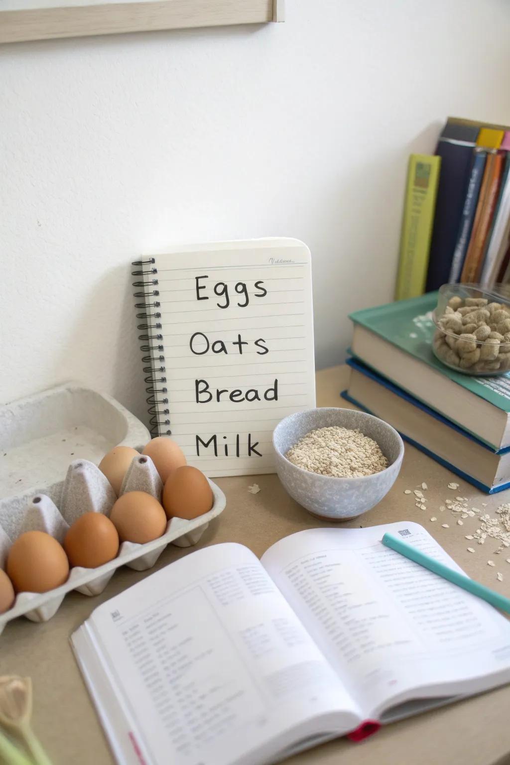 A student-focused list aids students in balancing nutritional needs and financial constraints.