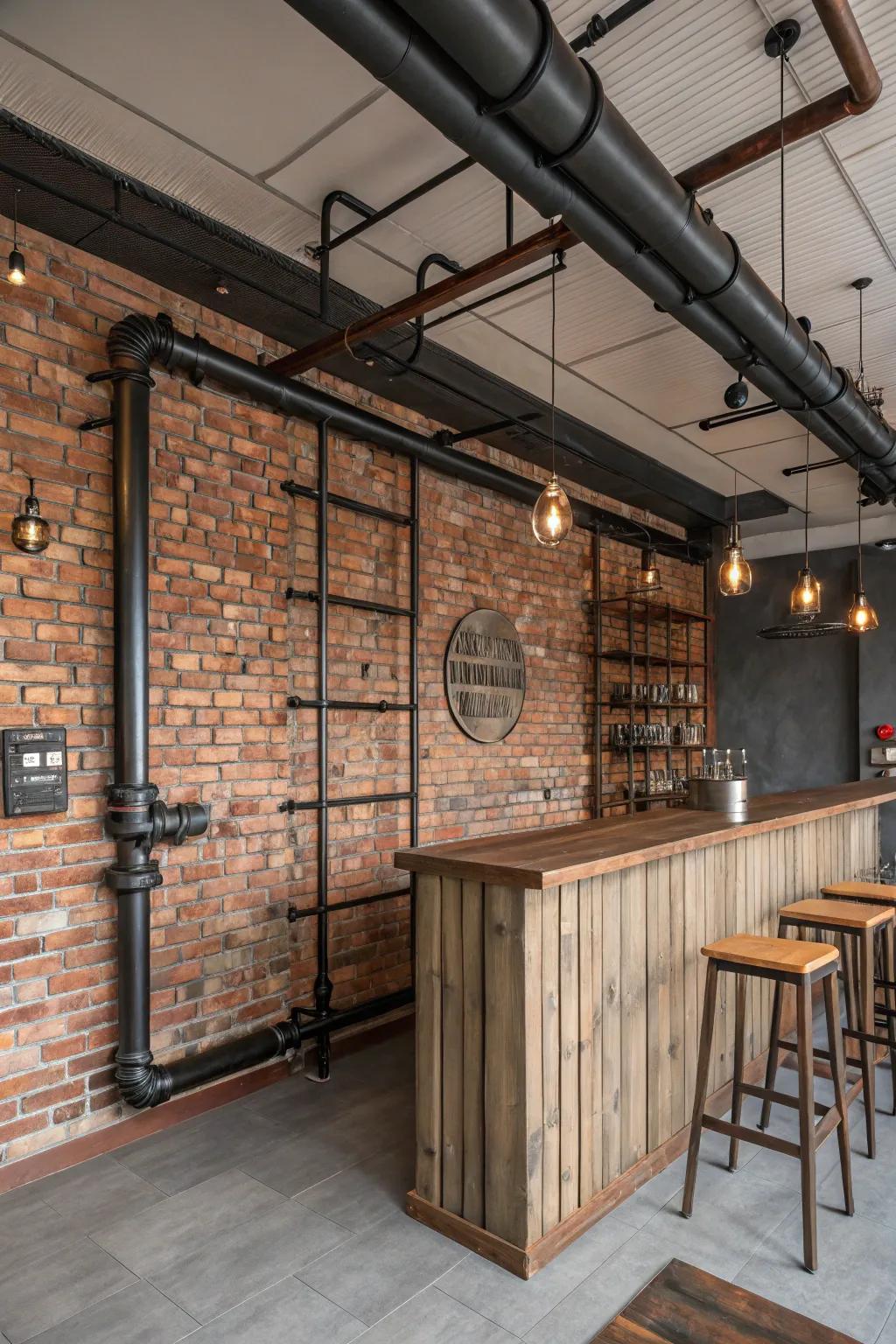 A factory-inspired design room with a fashionable and useful design.