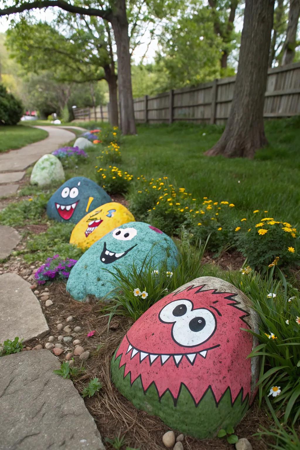 Creature stones bring a playful touch to your garden