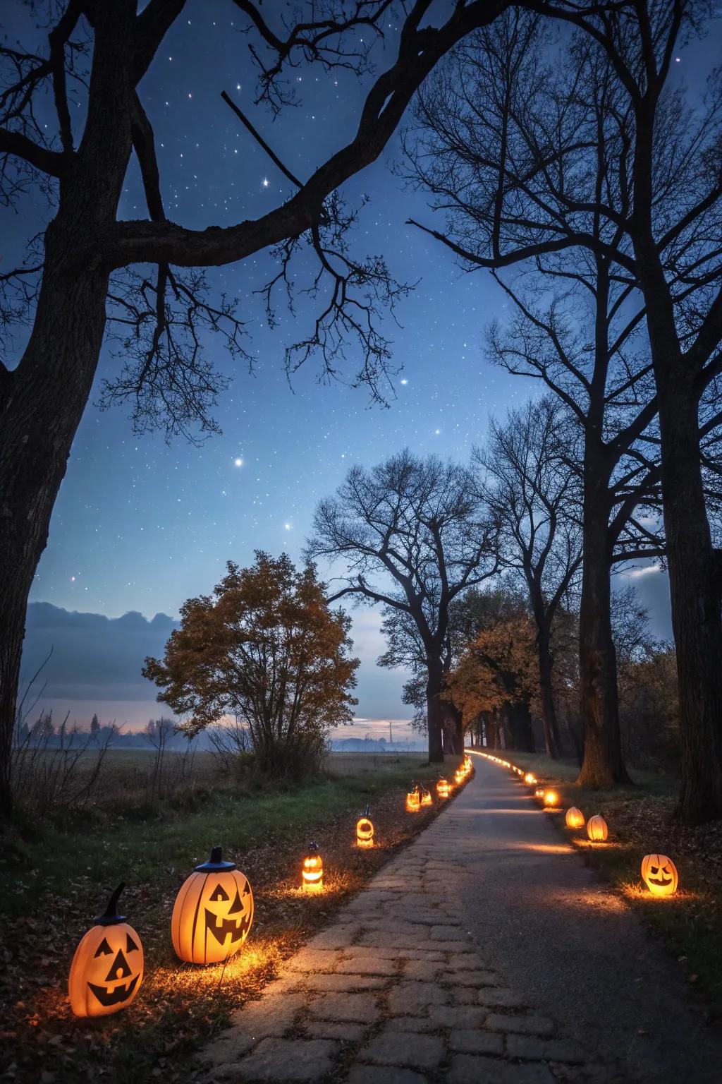 Lamps impart a snug and inviting radiance to your Halloween ornamentation.