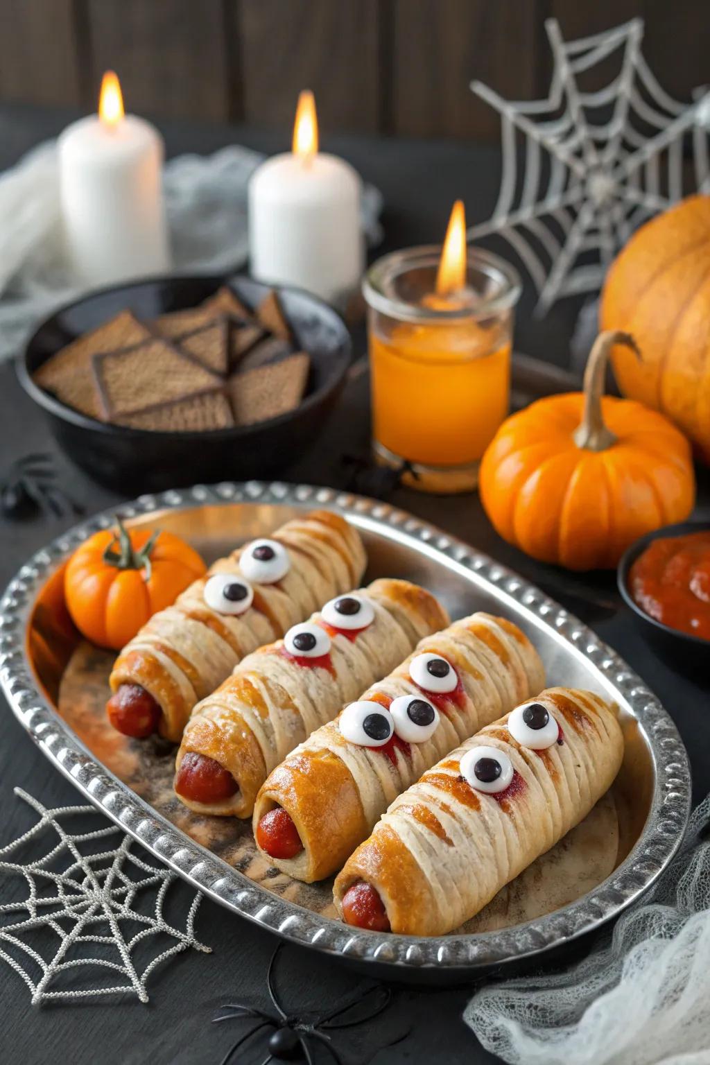 Delight your guests using bandaged franks.
