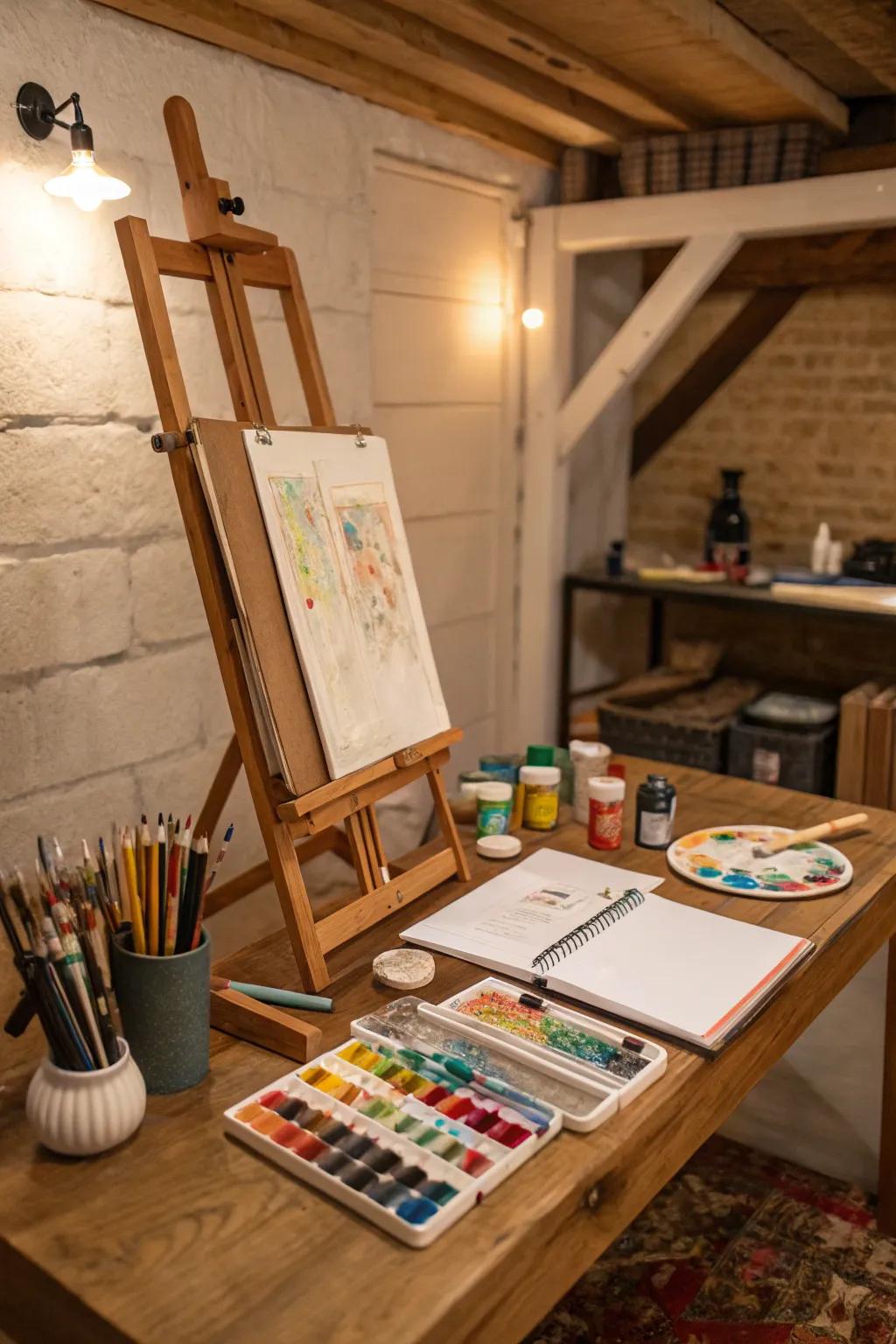 Free your creativity using a special art space filled with the right tools.