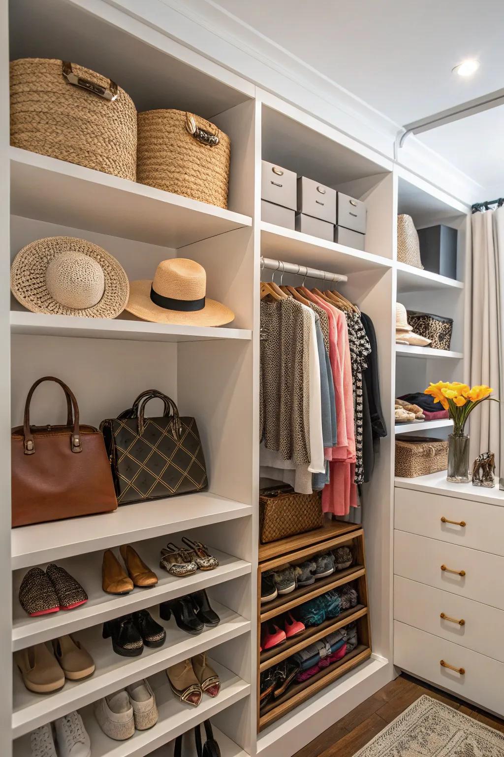Open shelves make it simple to access and display your favorite things.
