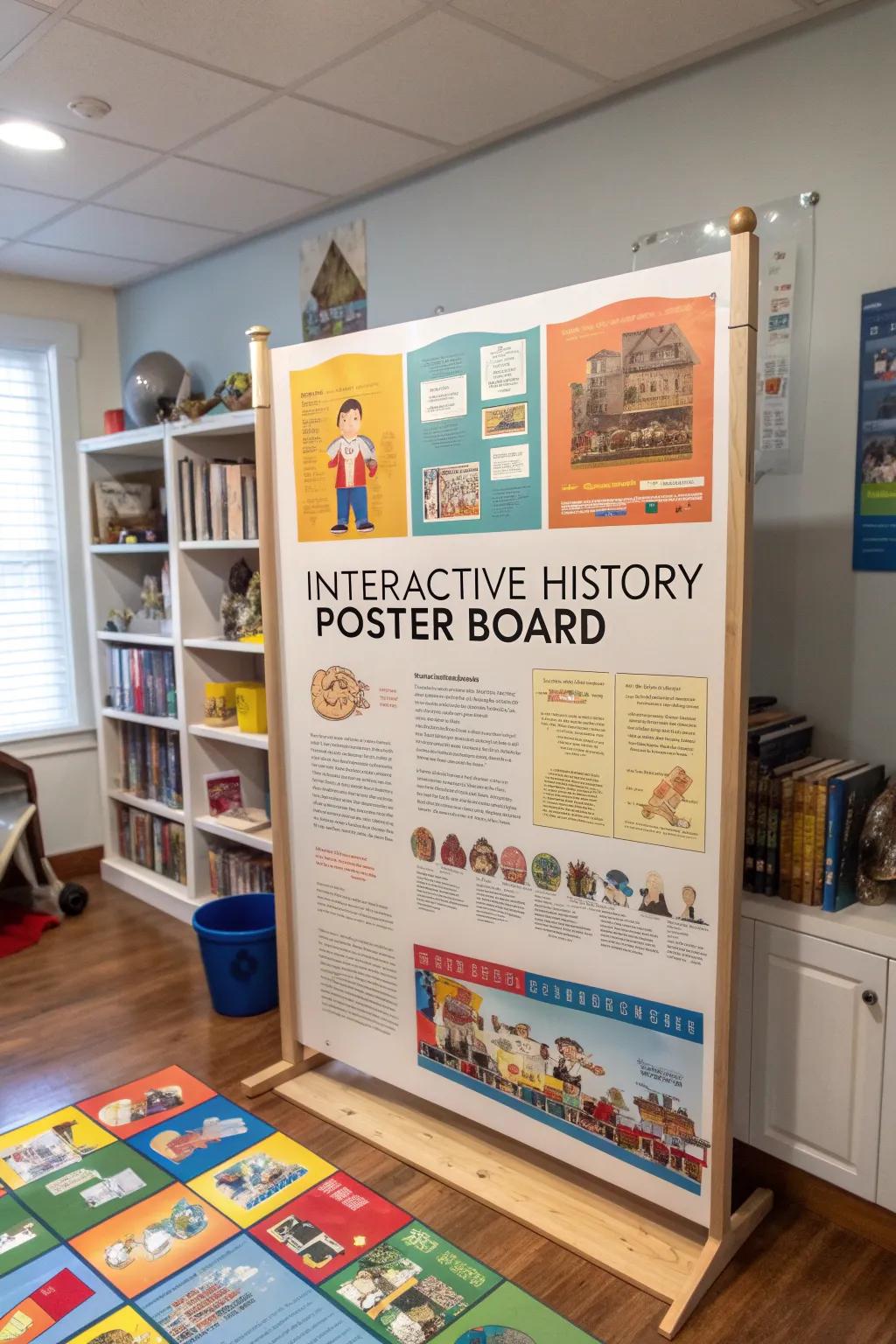 An interactive history board that engages and teaches in a playful setting.